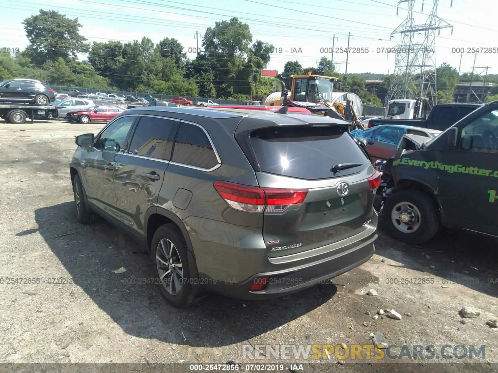 3 Фотография поврежденного автомобиля 5TDJZRFH9KS946190 TOYOTA HIGHLANDER 2019