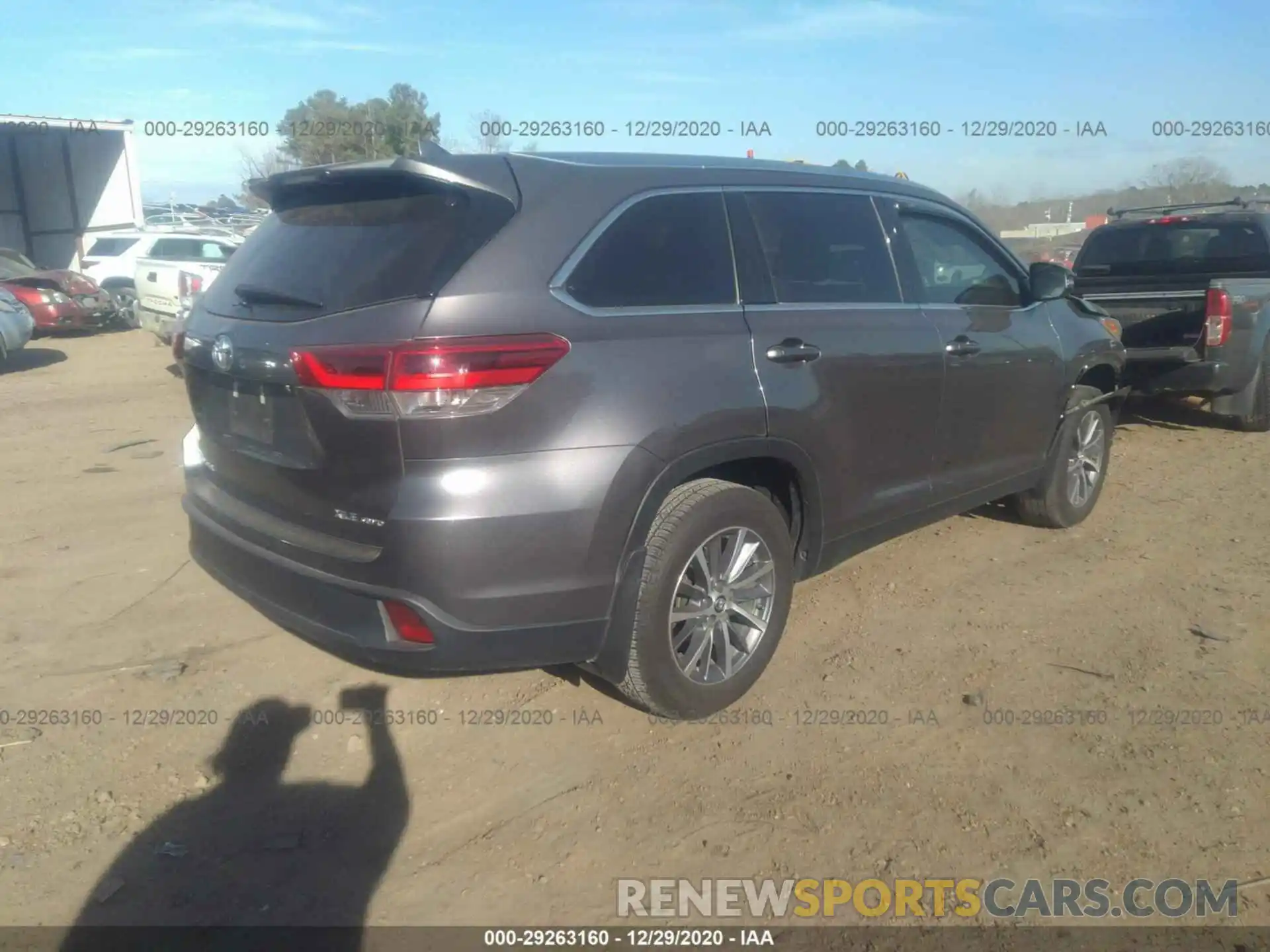 4 Фотография поврежденного автомобиля 5TDJZRFH9KS948411 TOYOTA HIGHLANDER 2019