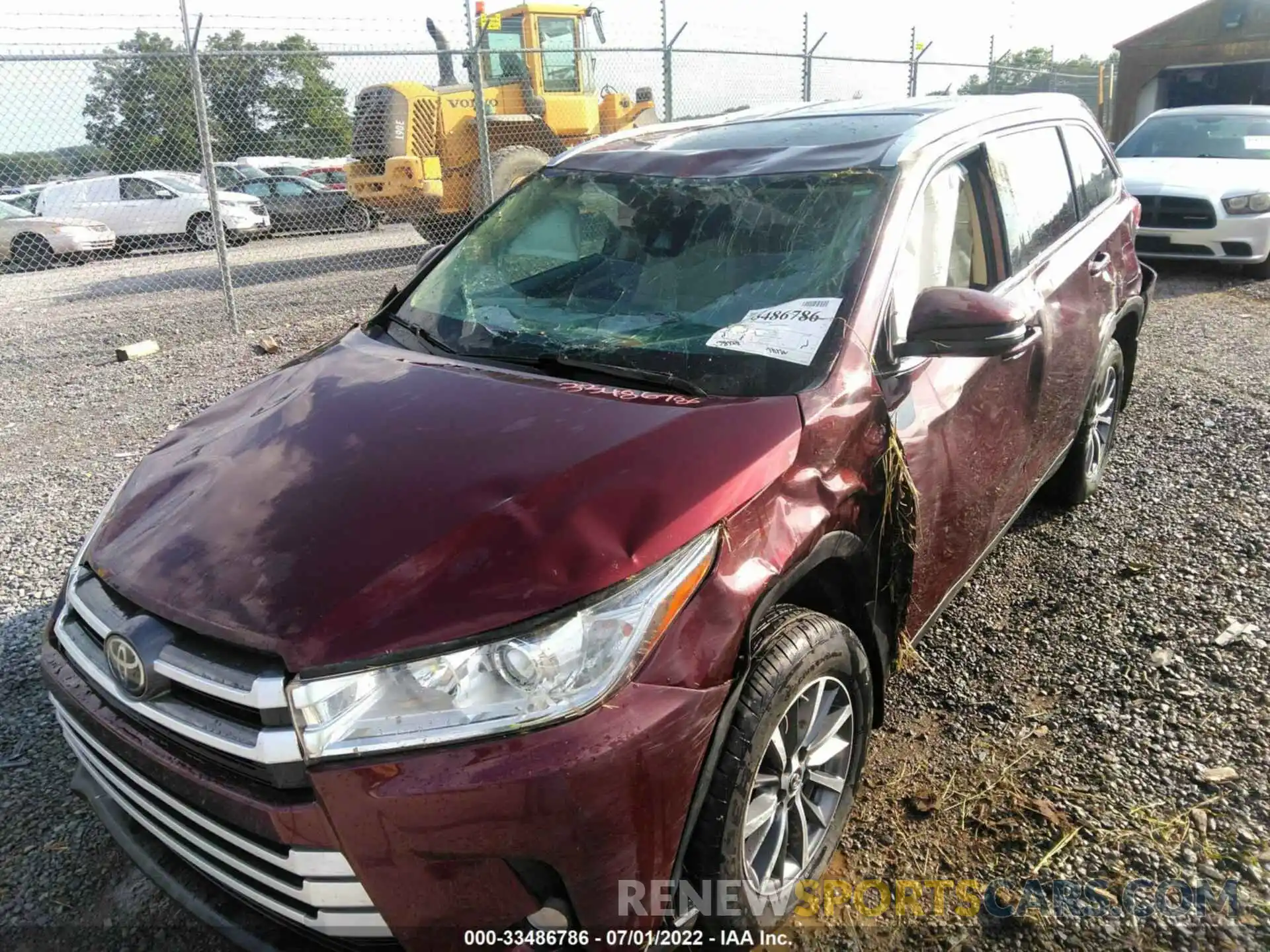 6 Photograph of a damaged car 5TDJZRFH9KS951289 TOYOTA HIGHLANDER 2019