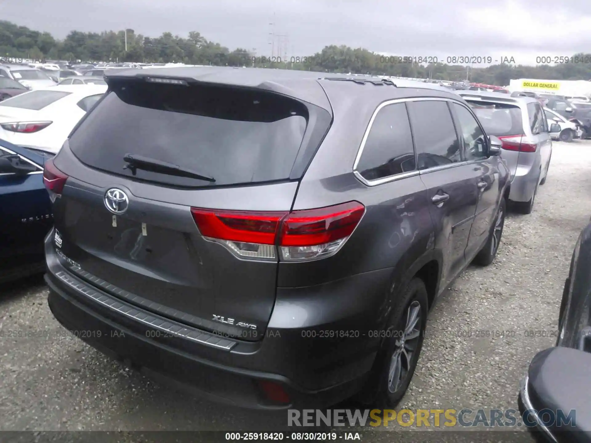 4 Фотография поврежденного автомобиля 5TDJZRFH9KS959957 TOYOTA HIGHLANDER 2019