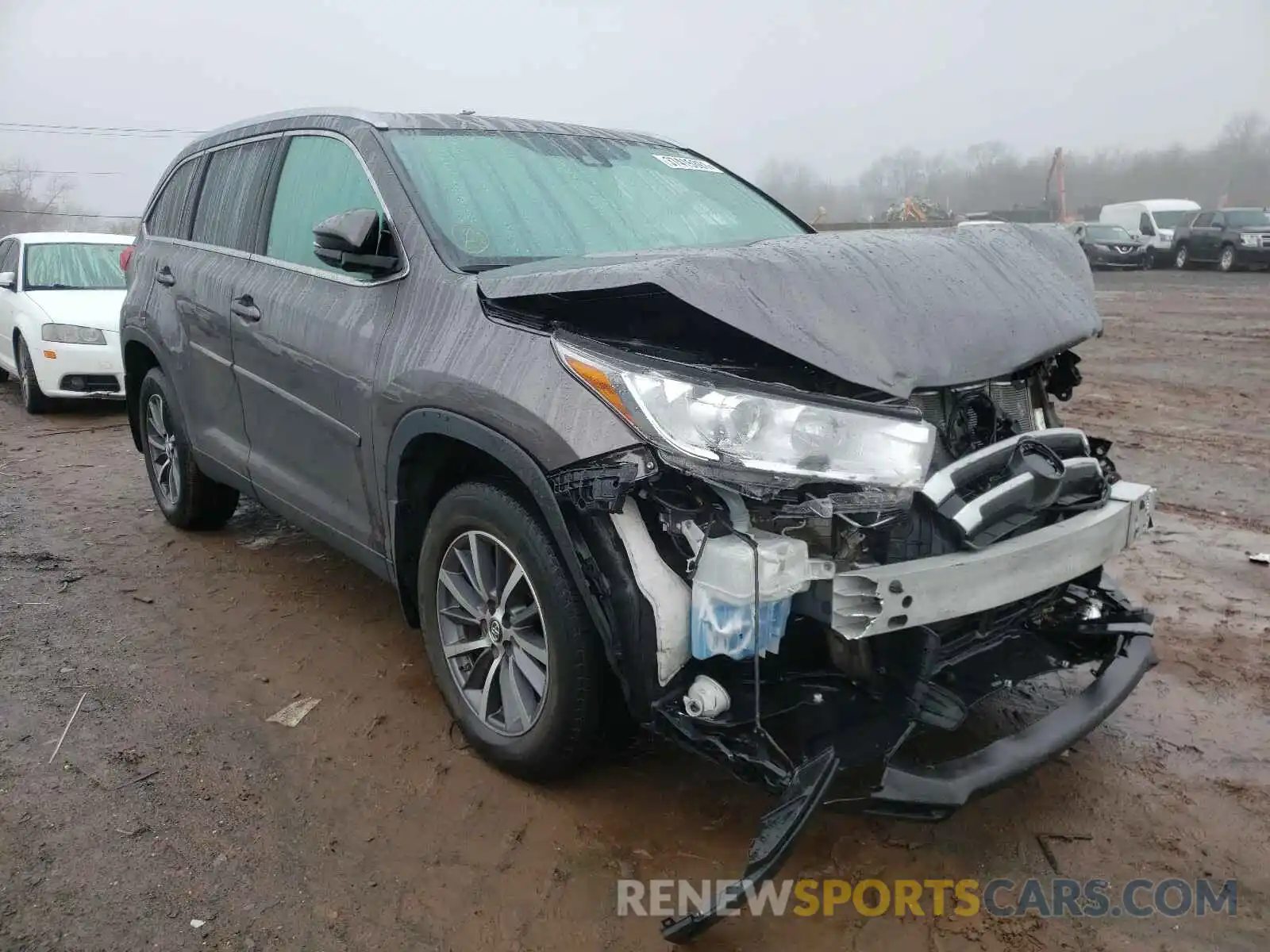 1 Photograph of a damaged car 5TDJZRFHXKS577422 TOYOTA HIGHLANDER 2019