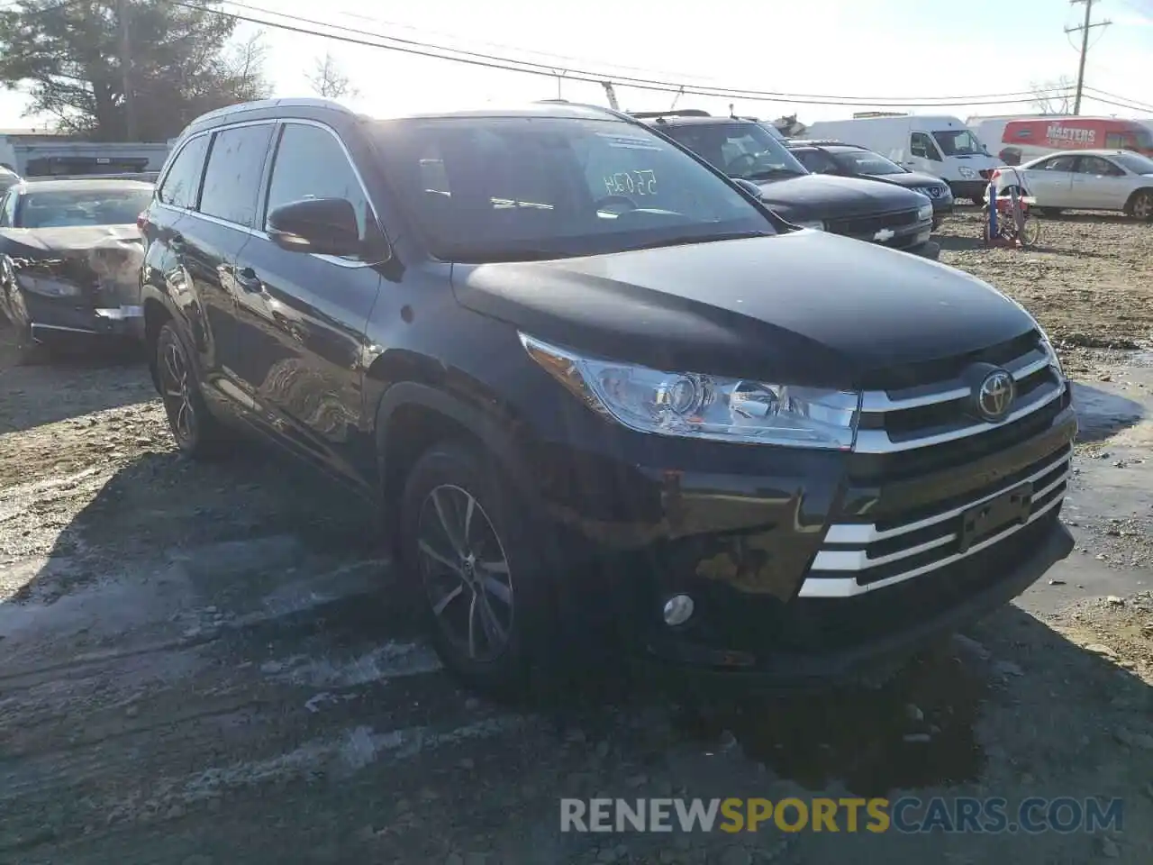 1 Photograph of a damaged car 5TDJZRFHXKS582006 TOYOTA HIGHLANDER 2019