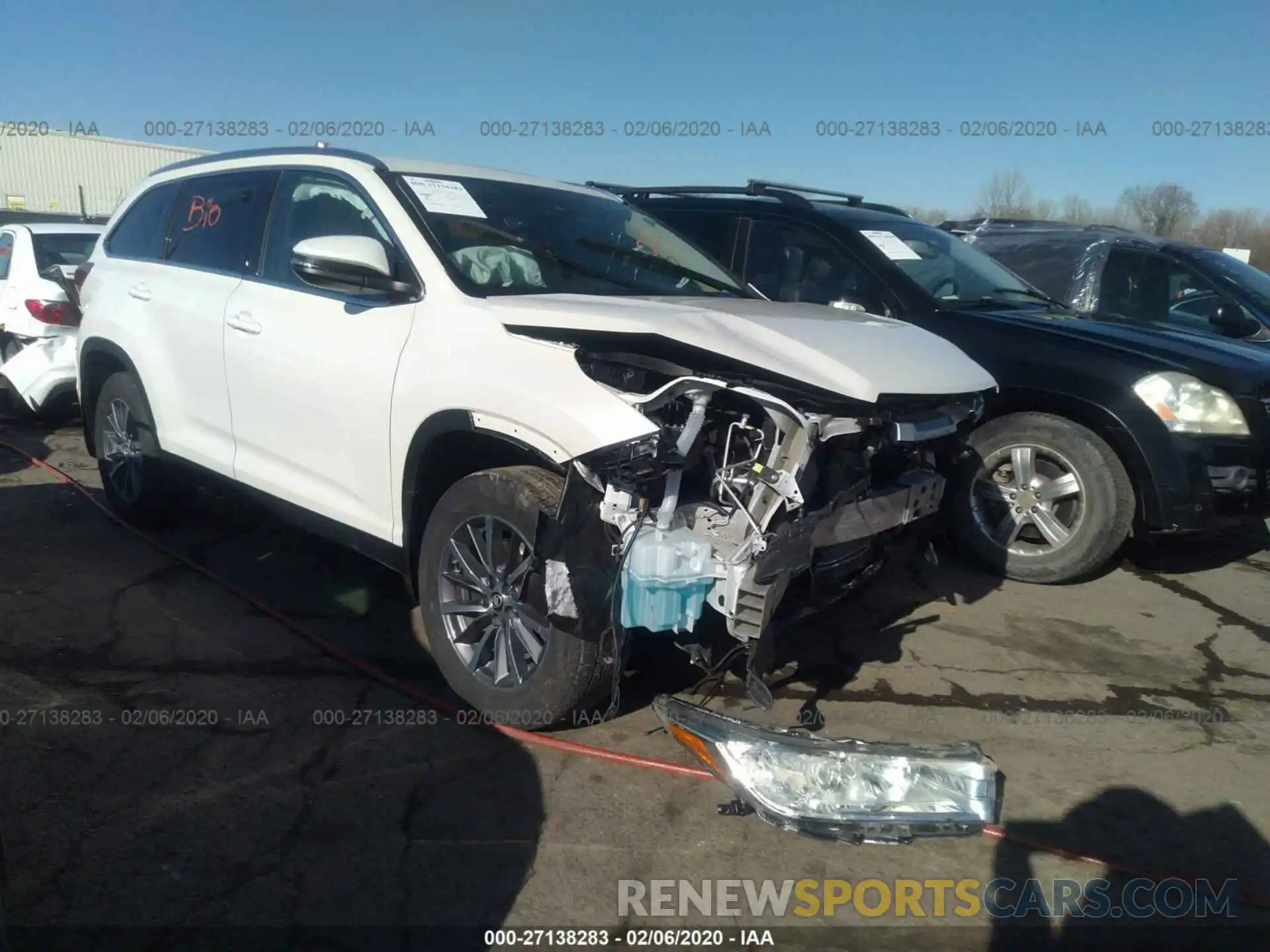 1 Photograph of a damaged car 5TDJZRFHXKS589943 TOYOTA HIGHLANDER 2019