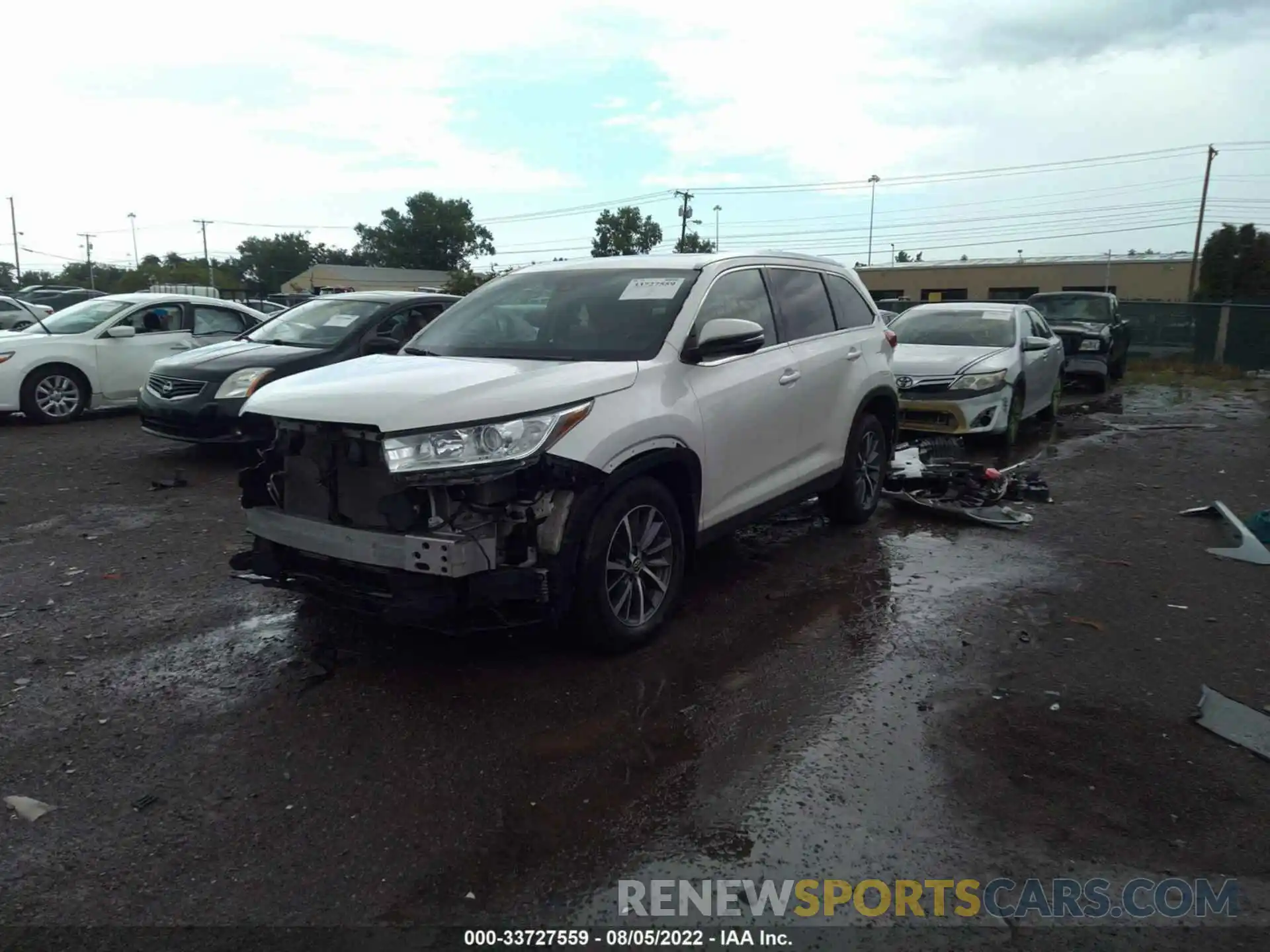 2 Фотография поврежденного автомобиля 5TDJZRFHXKS593958 TOYOTA HIGHLANDER 2019