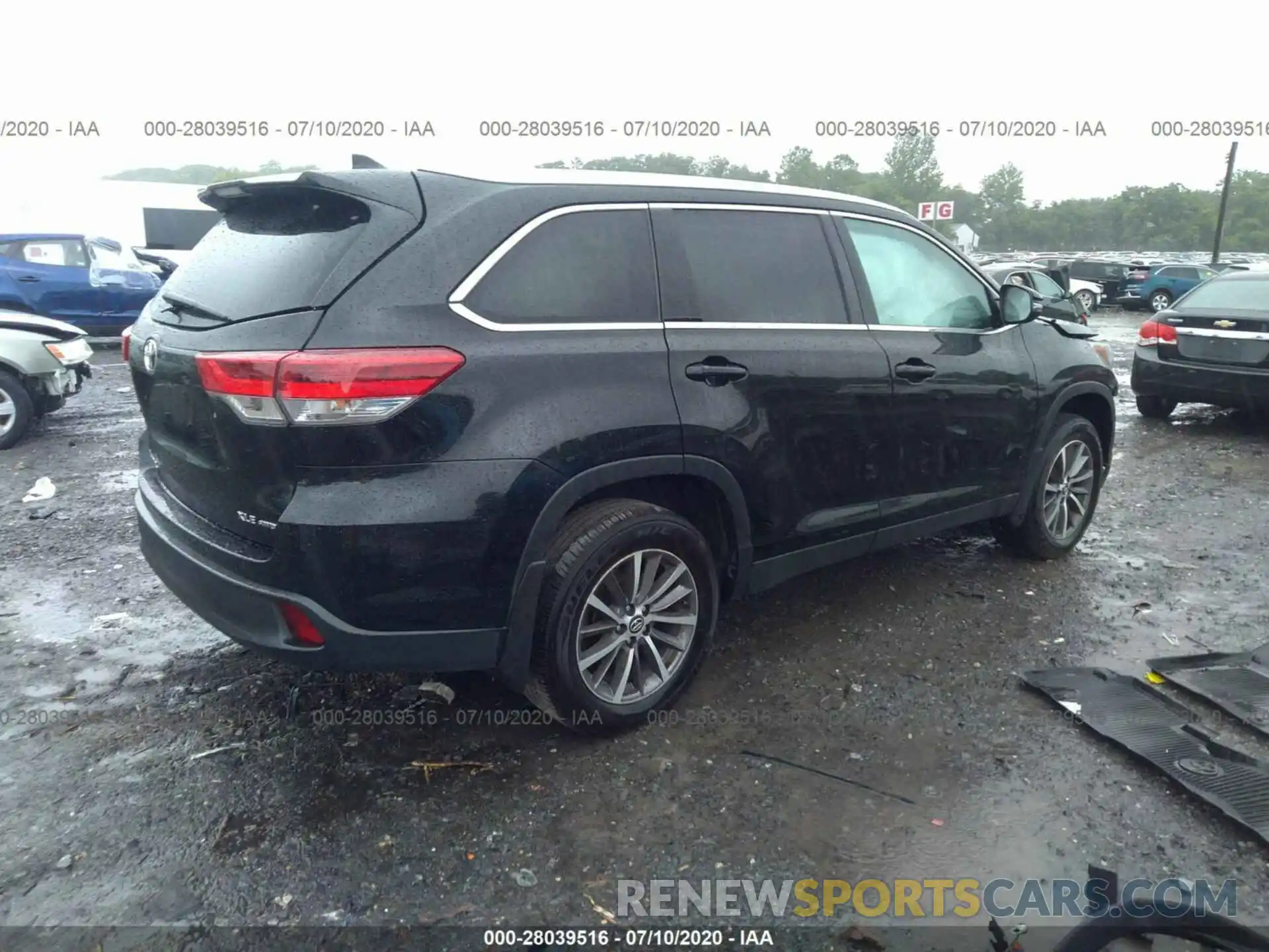 4 Фотография поврежденного автомобиля 5TDJZRFHXKS609608 TOYOTA HIGHLANDER 2019