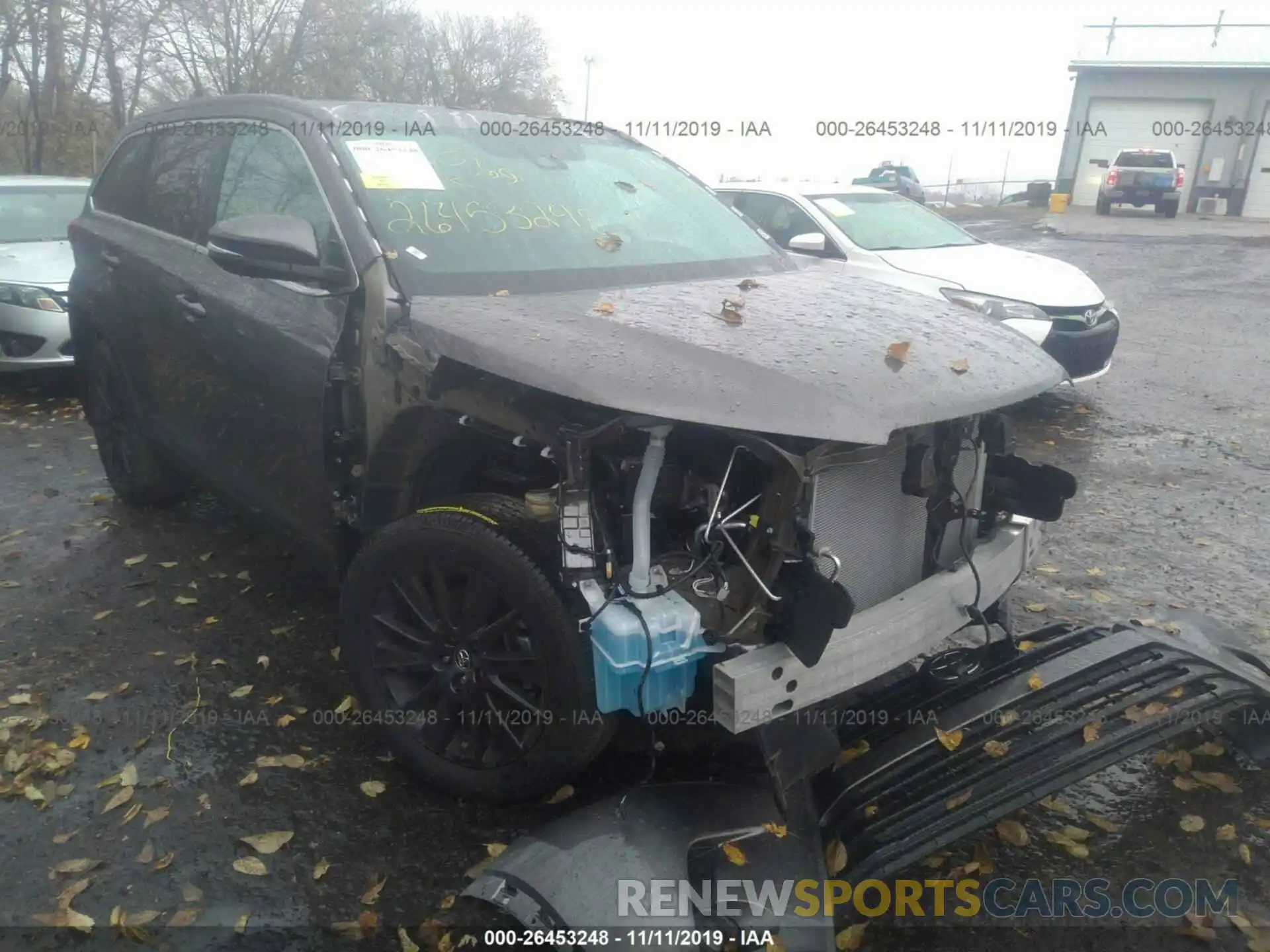 1 Photograph of a damaged car 5TDJZRFHXKS616185 TOYOTA HIGHLANDER 2019