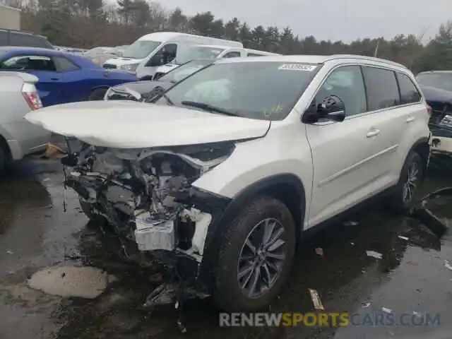 2 Photograph of a damaged car 5TDJZRFHXKS621273 TOYOTA HIGHLANDER 2019