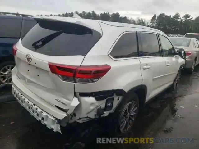 4 Фотография поврежденного автомобиля 5TDJZRFHXKS621273 TOYOTA HIGHLANDER 2019