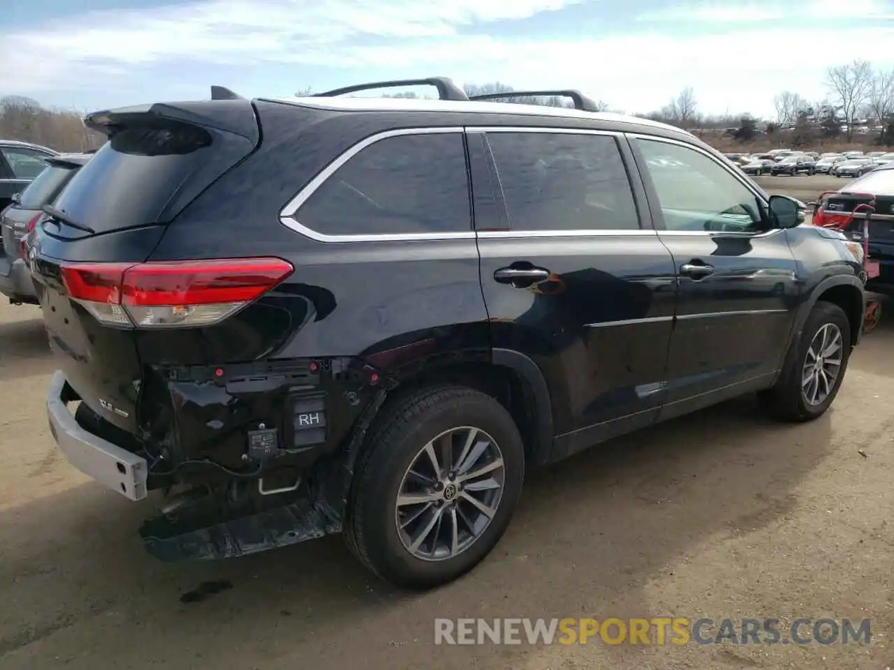 4 Фотография поврежденного автомобиля 5TDJZRFHXKS626179 TOYOTA HIGHLANDER 2019