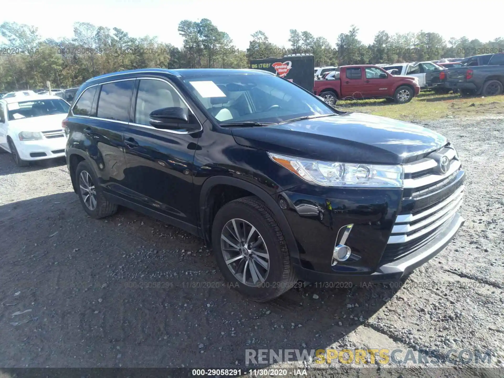 1 Photograph of a damaged car 5TDJZRFHXKS627591 TOYOTA HIGHLANDER 2019