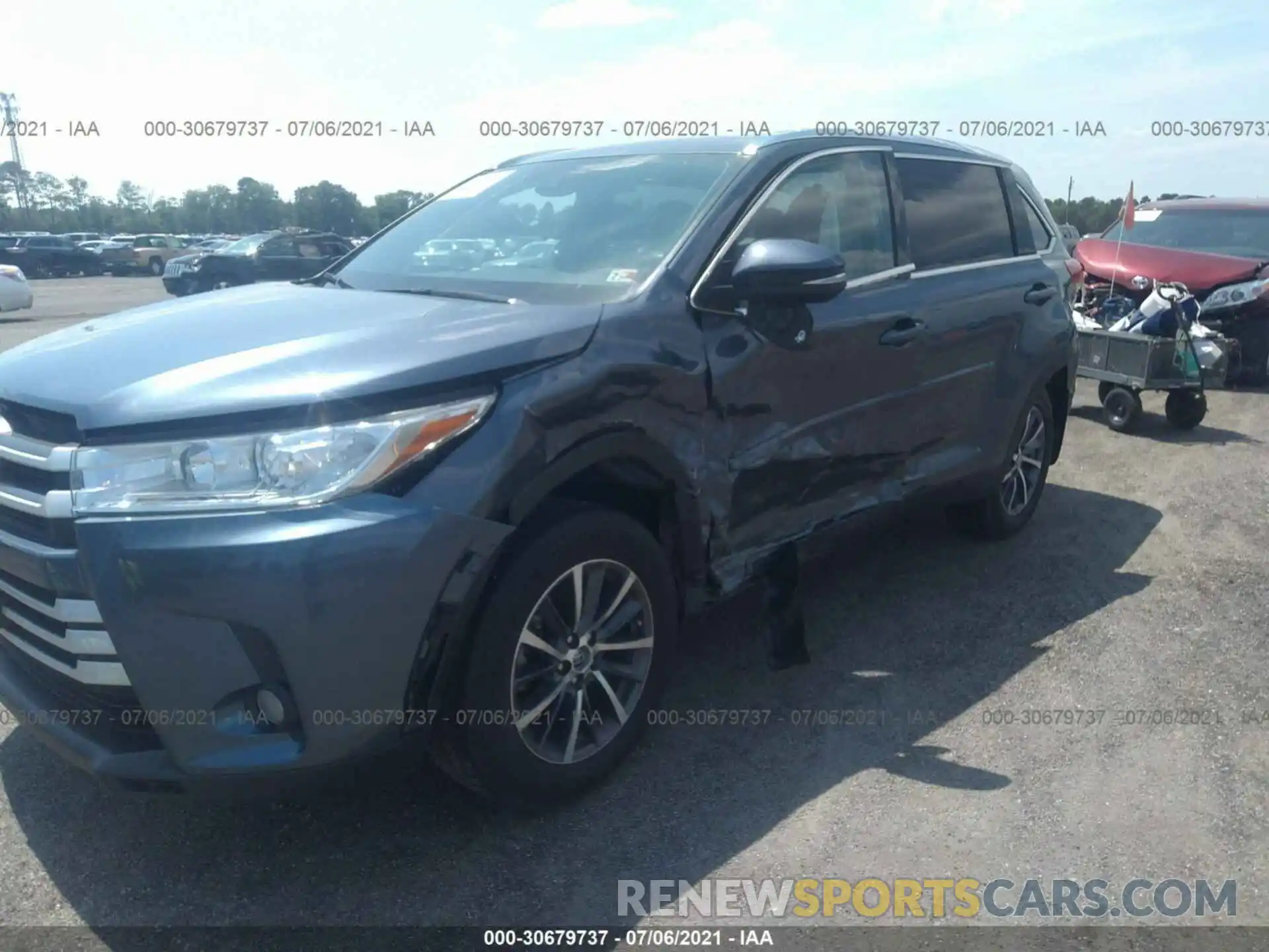 6 Photograph of a damaged car 5TDJZRFHXKS707506 TOYOTA HIGHLANDER 2019