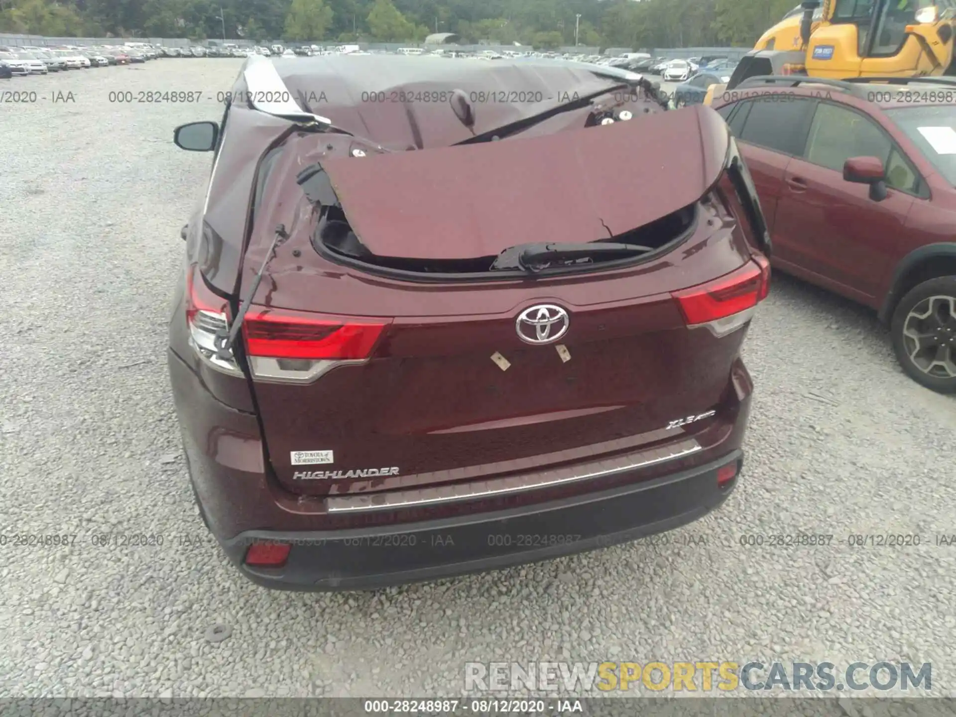 6 Photograph of a damaged car 5TDJZRFHXKS709546 TOYOTA HIGHLANDER 2019