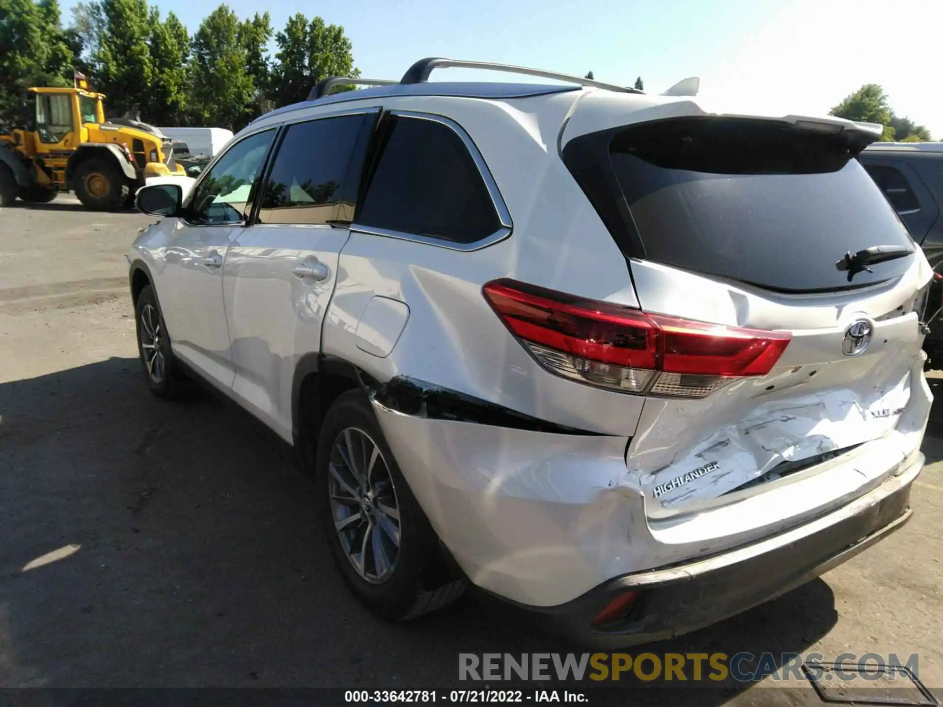 3 Фотография поврежденного автомобиля 5TDJZRFHXKS720918 TOYOTA HIGHLANDER 2019