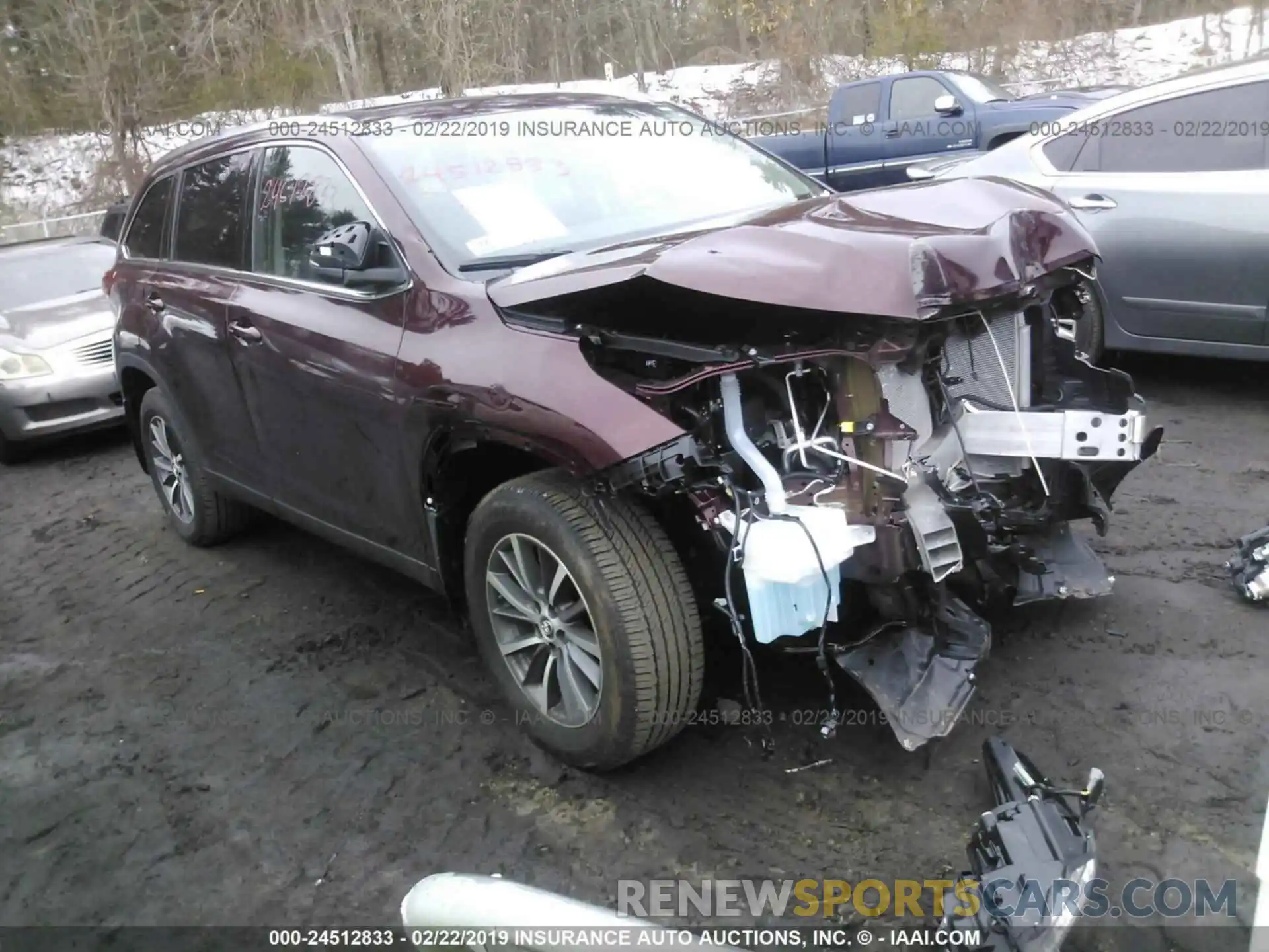 1 Фотография поврежденного автомобиля 5TDJZRFHXKS947137 TOYOTA HIGHLANDER 2019