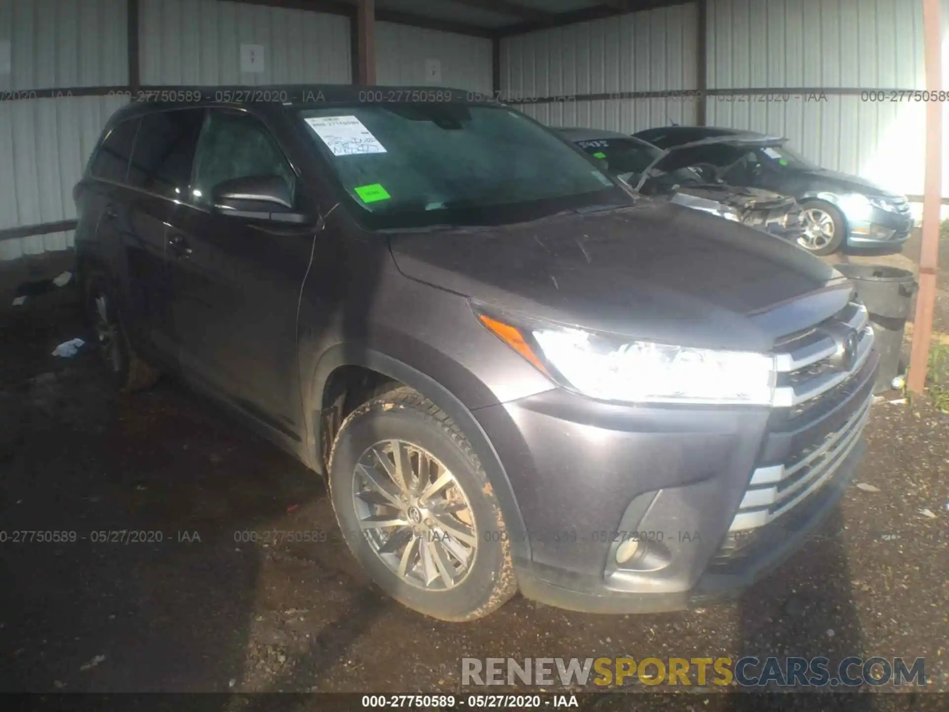 1 Photograph of a damaged car 5TDKZRFH0KS556681 TOYOTA HIGHLANDER 2019