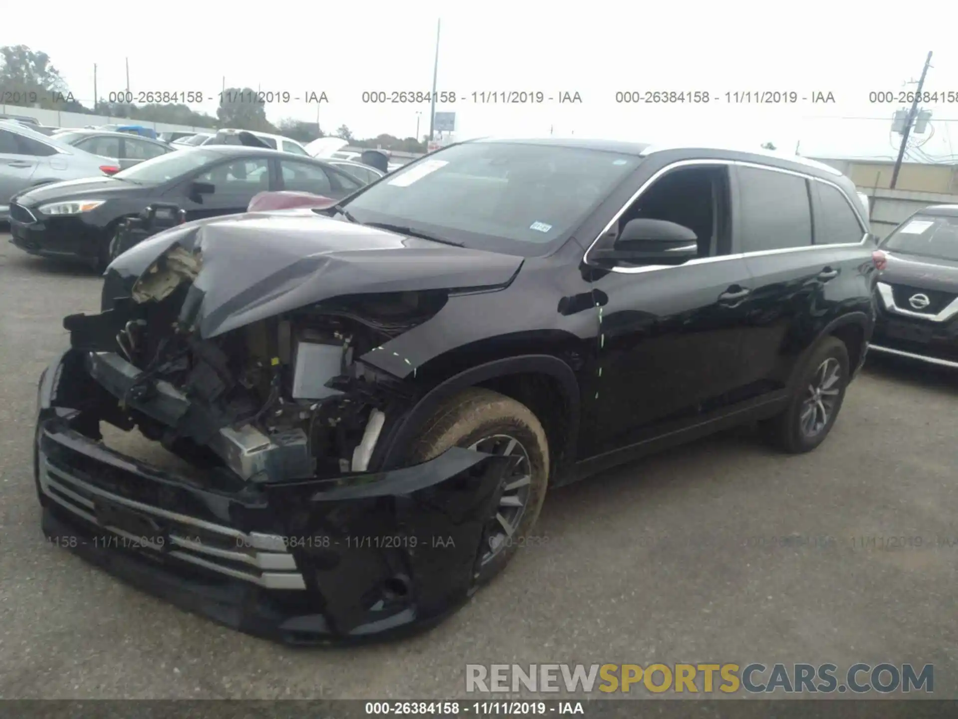 2 Photograph of a damaged car 5TDKZRFH0KS559158 TOYOTA HIGHLANDER 2019