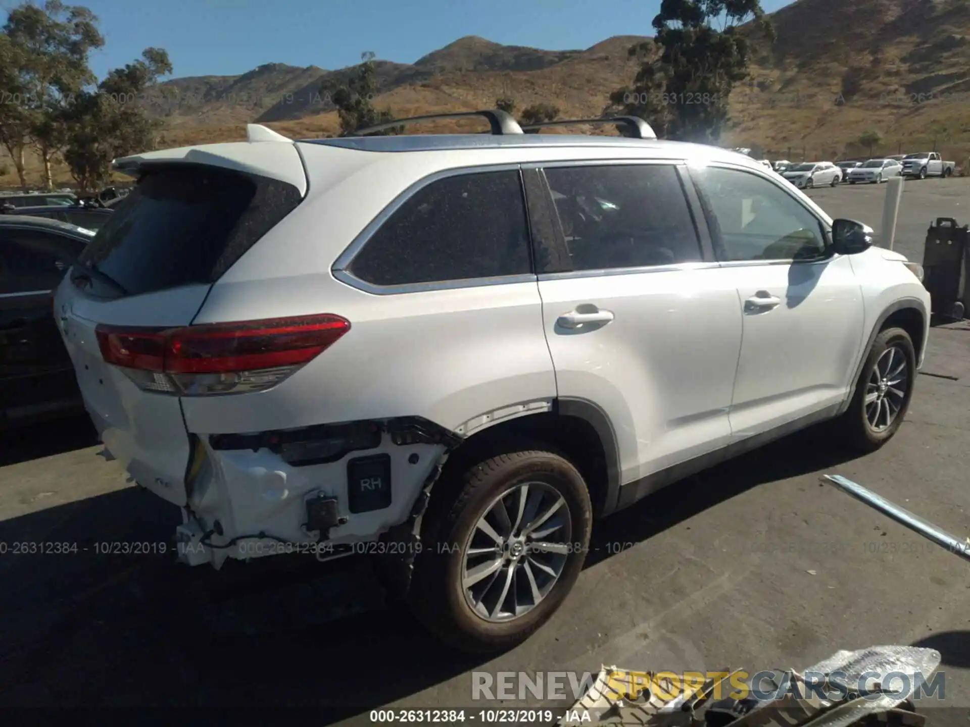 4 Фотография поврежденного автомобиля 5TDKZRFH0KS564022 TOYOTA HIGHLANDER 2019