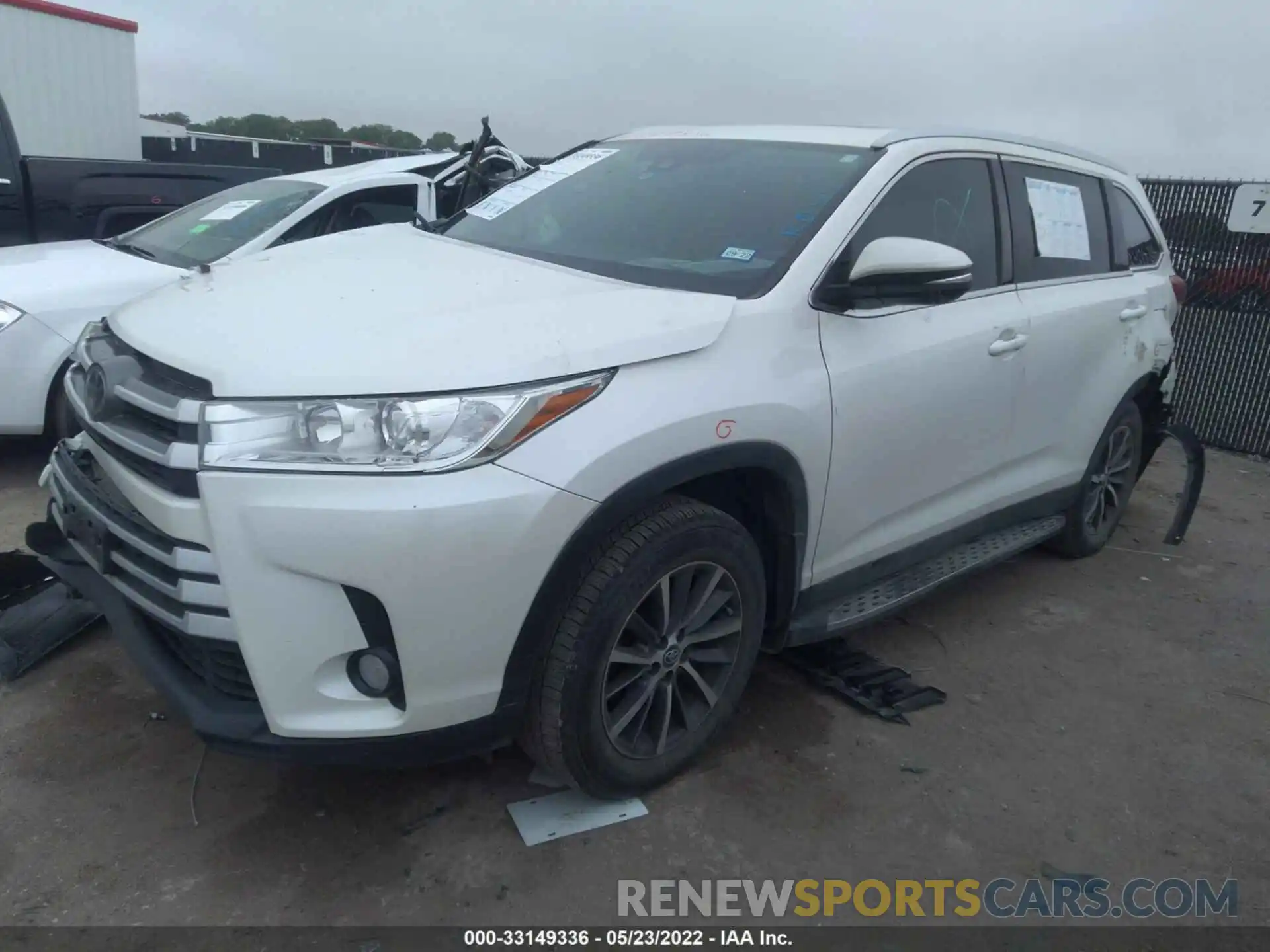 2 Фотография поврежденного автомобиля 5TDKZRFH1KS301781 TOYOTA HIGHLANDER 2019