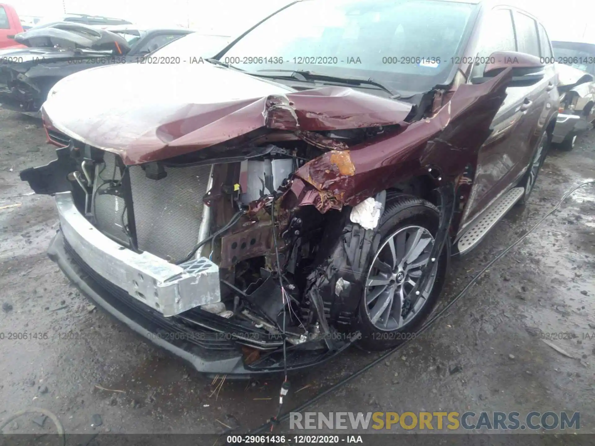 2 Photograph of a damaged car 5TDKZRFH1KS311534 TOYOTA HIGHLANDER 2019