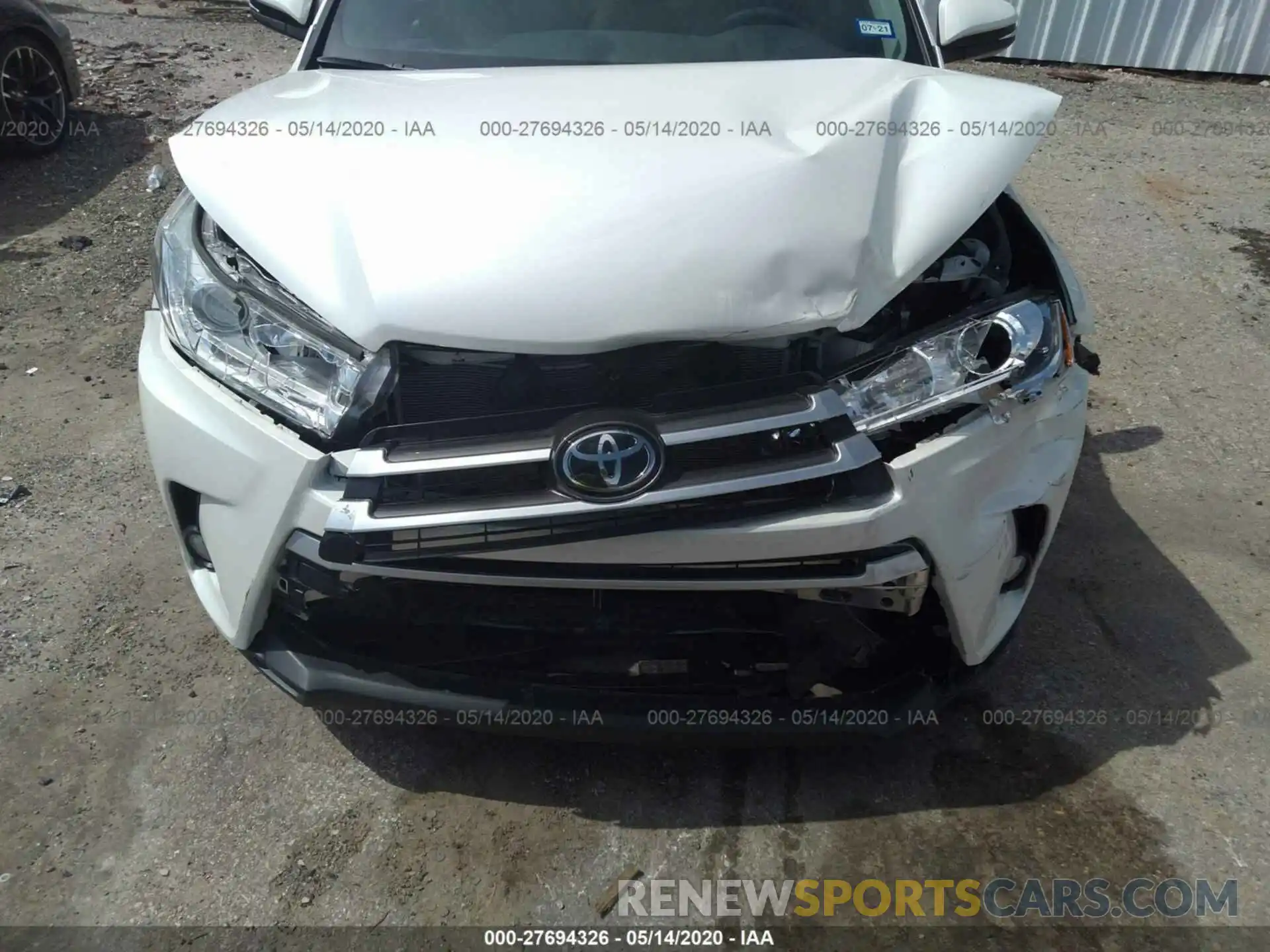 6 Photograph of a damaged car 5TDKZRFH1KS342315 TOYOTA HIGHLANDER 2019