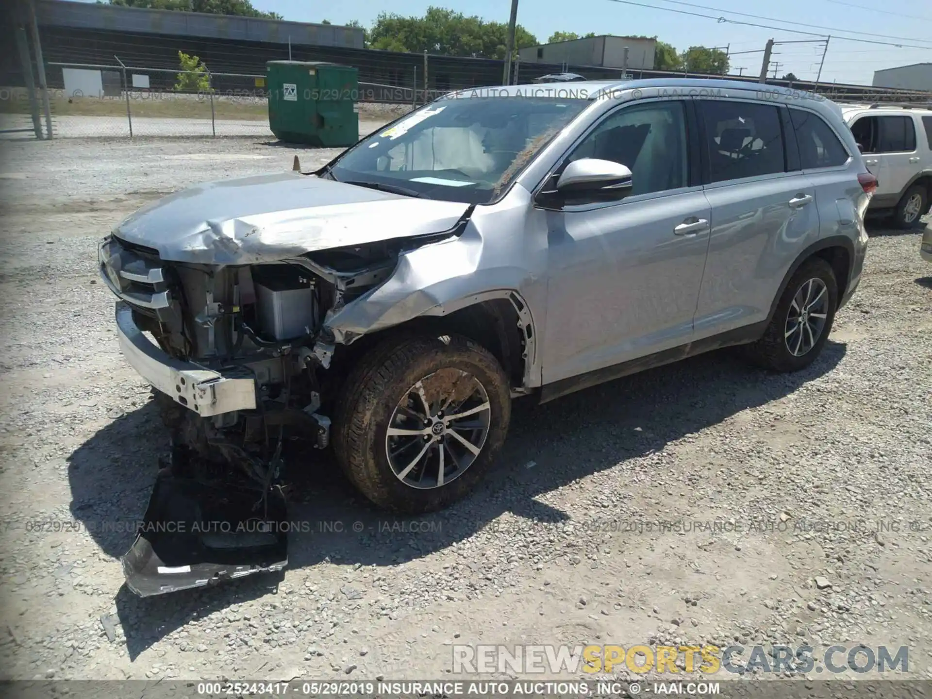 2 Фотография поврежденного автомобиля 5TDKZRFH1KS553076 TOYOTA HIGHLANDER 2019