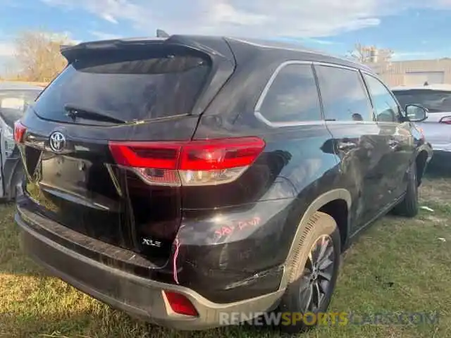 4 Photograph of a damaged car 5TDKZRFH1KS560528 TOYOTA HIGHLANDER 2019