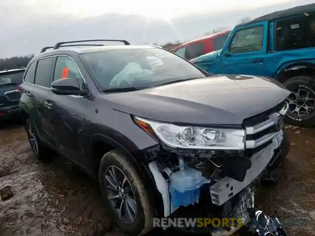 1 Фотография поврежденного автомобиля 5TDKZRFH1KS563252 TOYOTA HIGHLANDER 2019