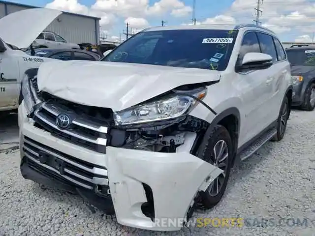 2 Photograph of a damaged car 5TDKZRFH1KS563557 TOYOTA HIGHLANDER 2019