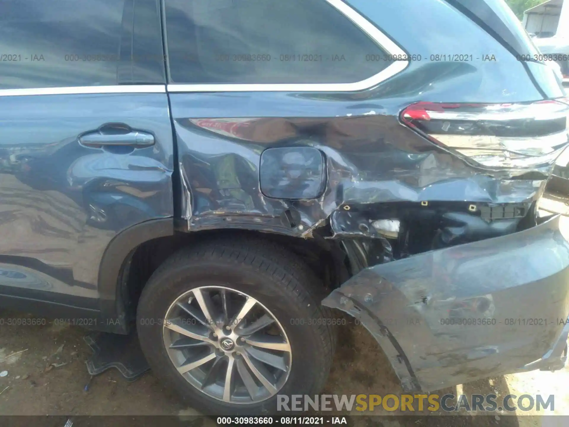 6 Photograph of a damaged car 5TDKZRFH2KS292136 TOYOTA HIGHLANDER 2019