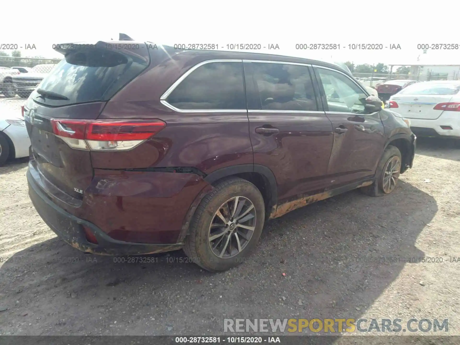 4 Фотография поврежденного автомобиля 5TDKZRFH2KS302843 TOYOTA HIGHLANDER 2019