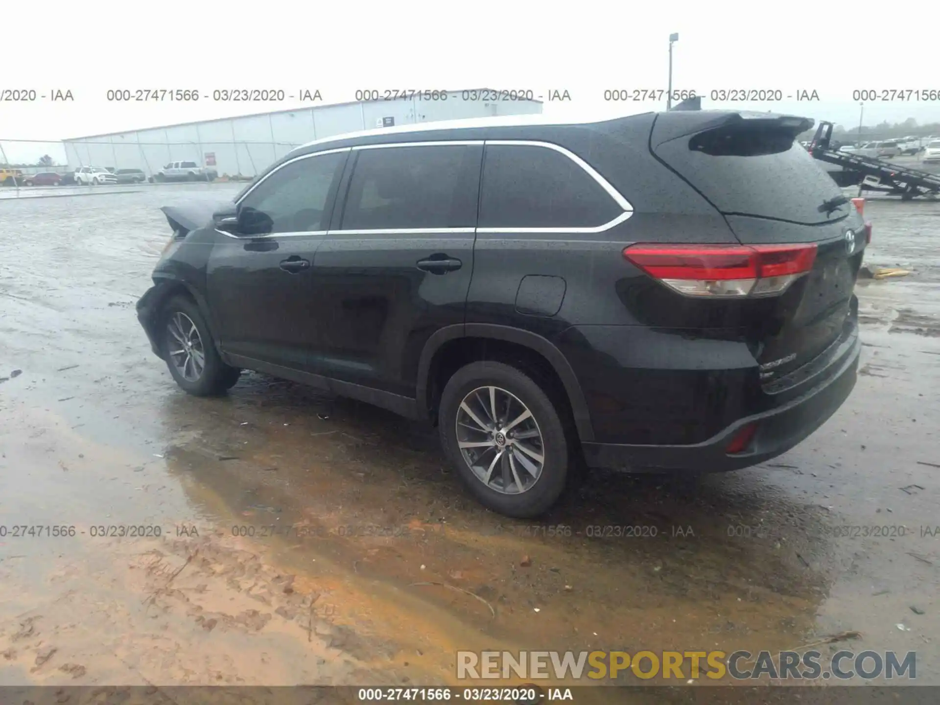 3 Photograph of a damaged car 5TDKZRFH2KS336412 TOYOTA HIGHLANDER 2019