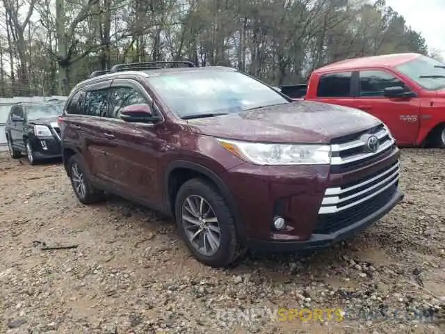 1 Фотография поврежденного автомобиля 5TDKZRFH2KS336846 TOYOTA HIGHLANDER 2019