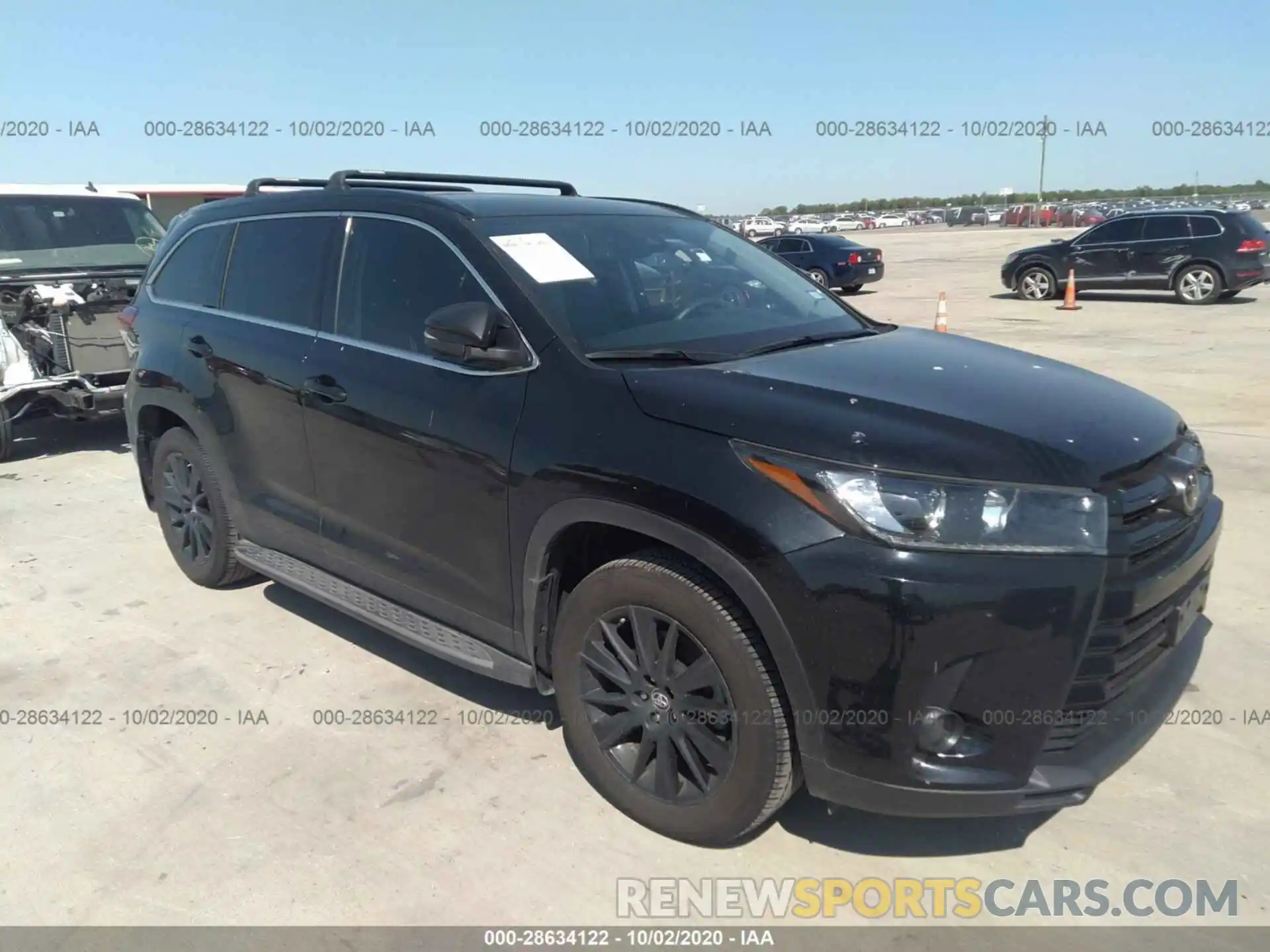 1 Photograph of a damaged car 5TDKZRFH2KS347815 TOYOTA HIGHLANDER 2019