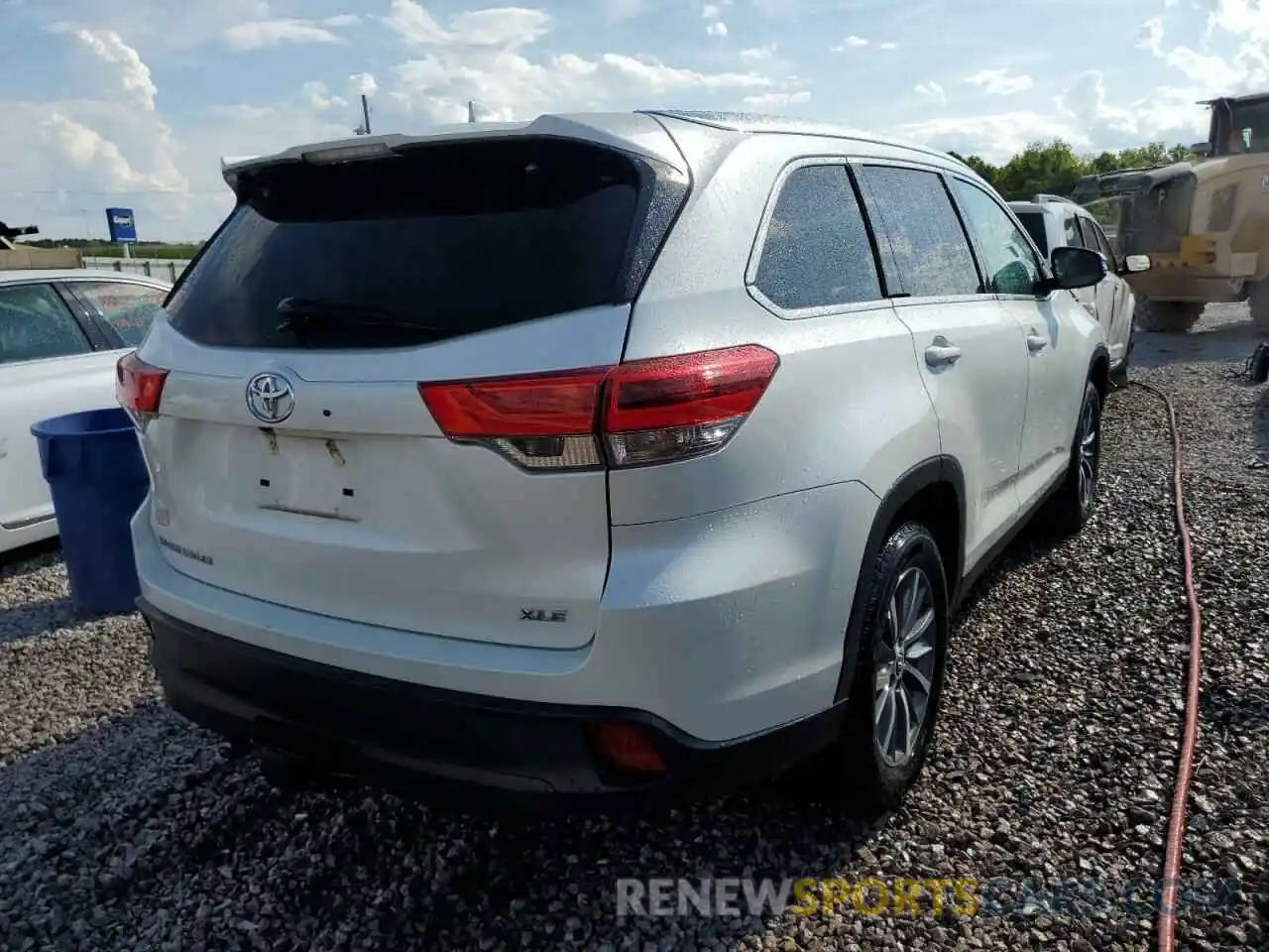 4 Фотография поврежденного автомобиля 5TDKZRFH2KS352075 TOYOTA HIGHLANDER 2019