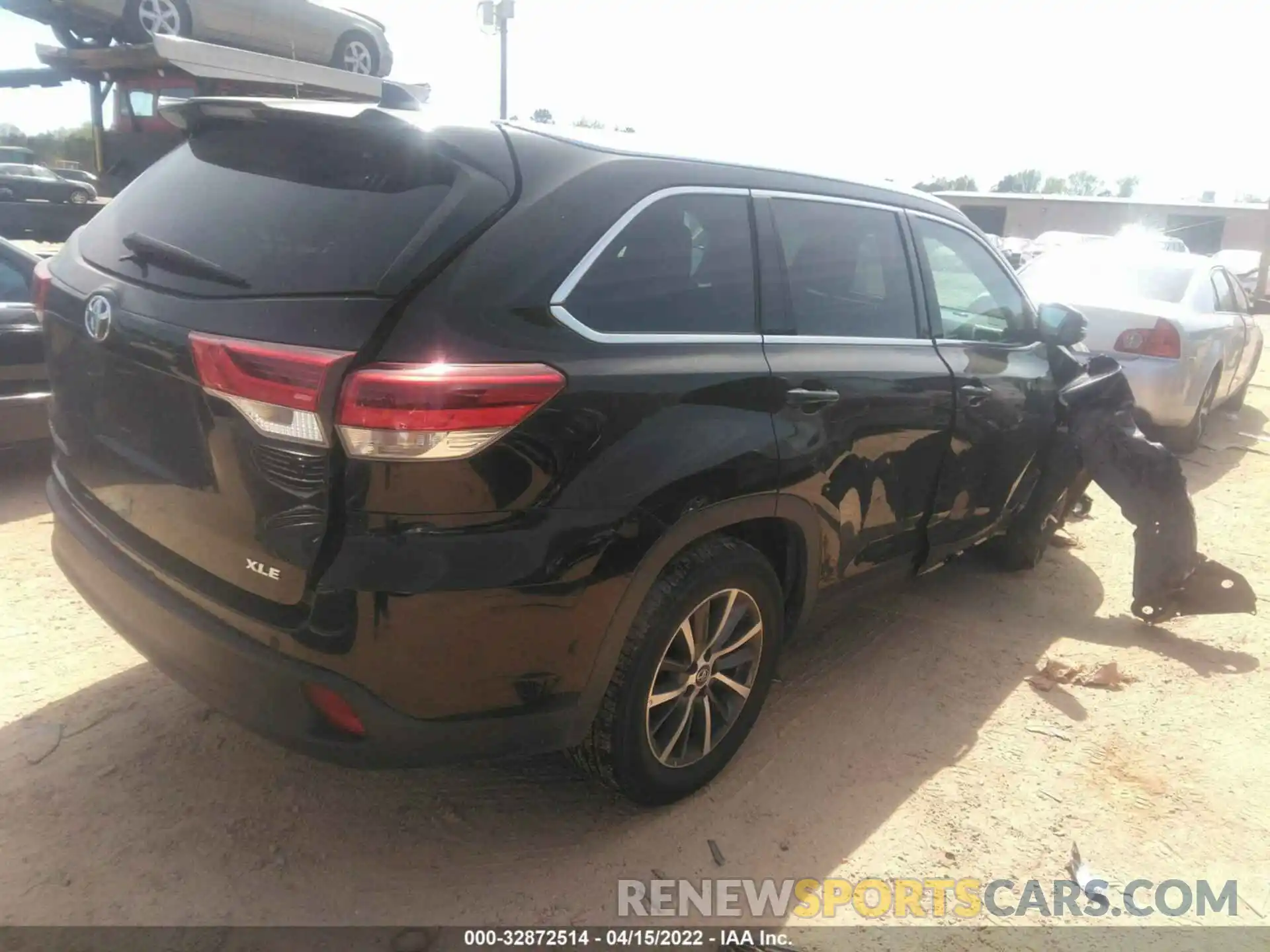 4 Фотография поврежденного автомобиля 5TDKZRFH2KS359611 TOYOTA HIGHLANDER 2019