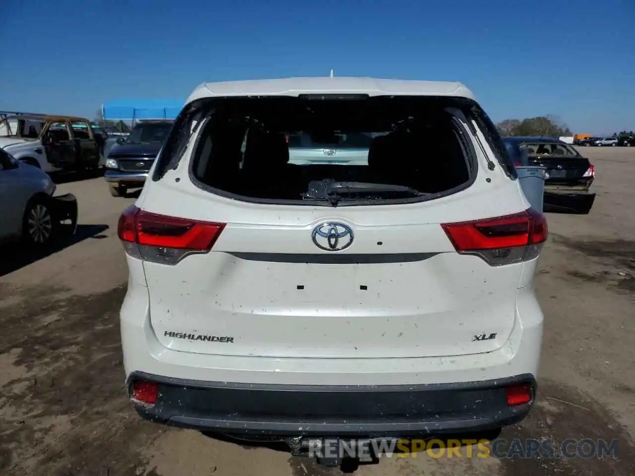 6 Фотография поврежденного автомобиля 5TDKZRFH2KS366736 TOYOTA HIGHLANDER 2019