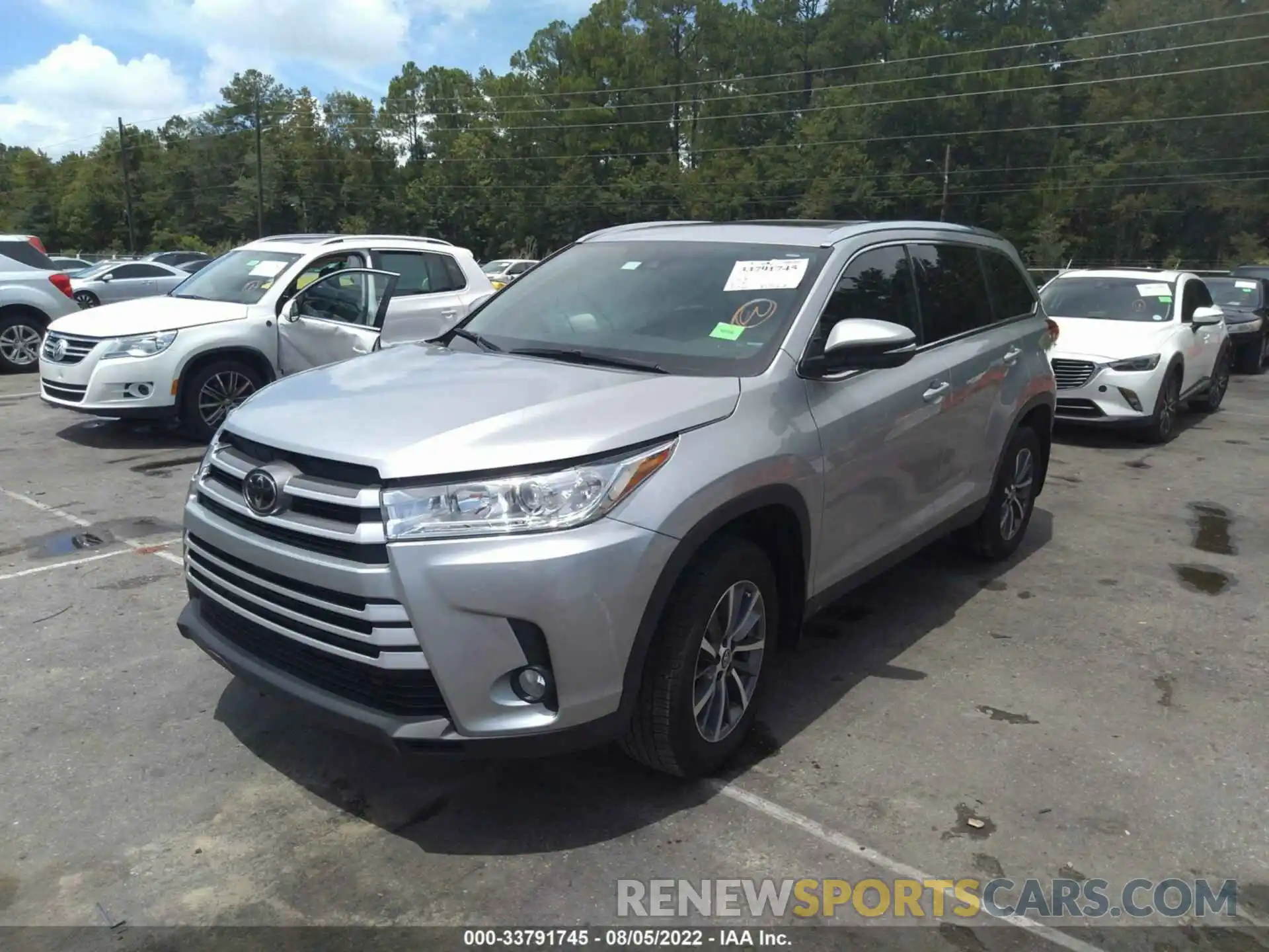 2 Photograph of a damaged car 5TDKZRFH2KS562059 TOYOTA HIGHLANDER 2019