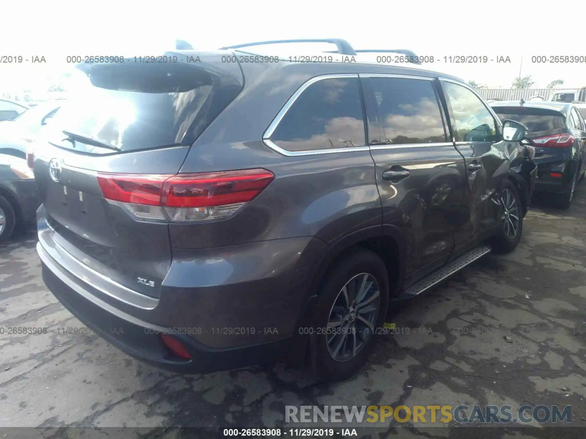 4 Фотография поврежденного автомобиля 5TDKZRFH2KS570839 TOYOTA HIGHLANDER 2019