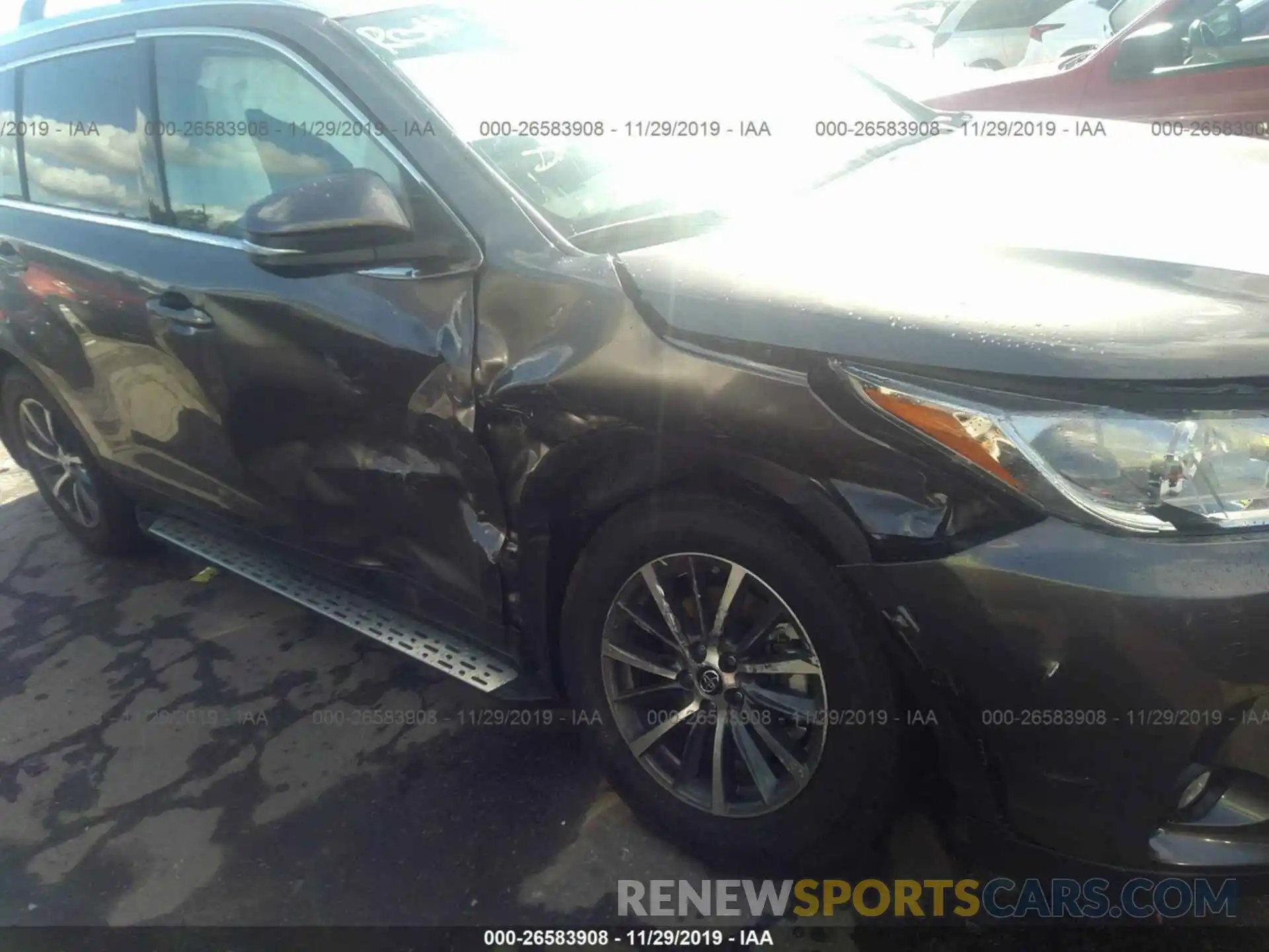 6 Photograph of a damaged car 5TDKZRFH2KS570839 TOYOTA HIGHLANDER 2019