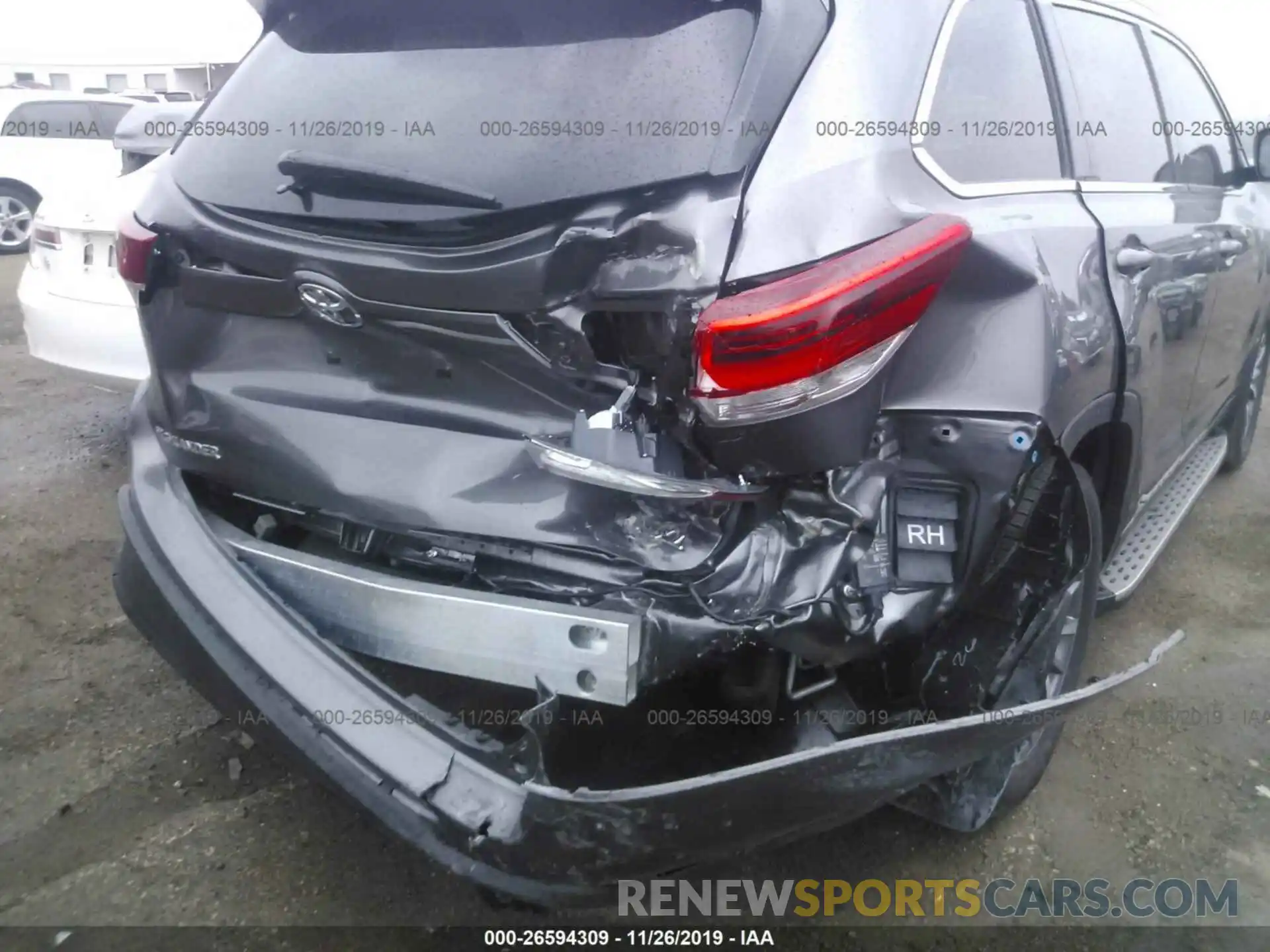 6 Photograph of a damaged car 5TDKZRFH3KS344857 TOYOTA HIGHLANDER 2019