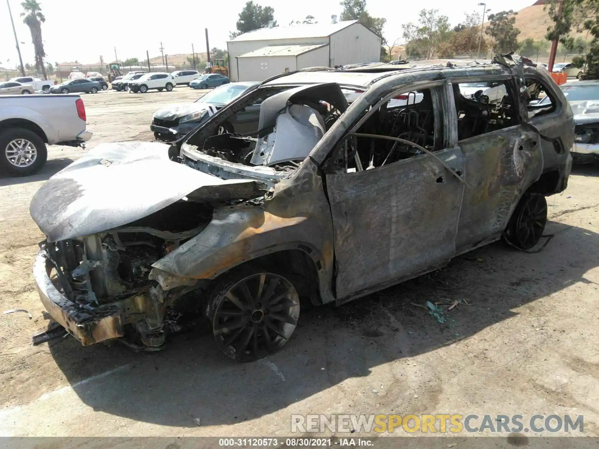 2 Photograph of a damaged car 5TDKZRFH3KS552804 TOYOTA HIGHLANDER 2019