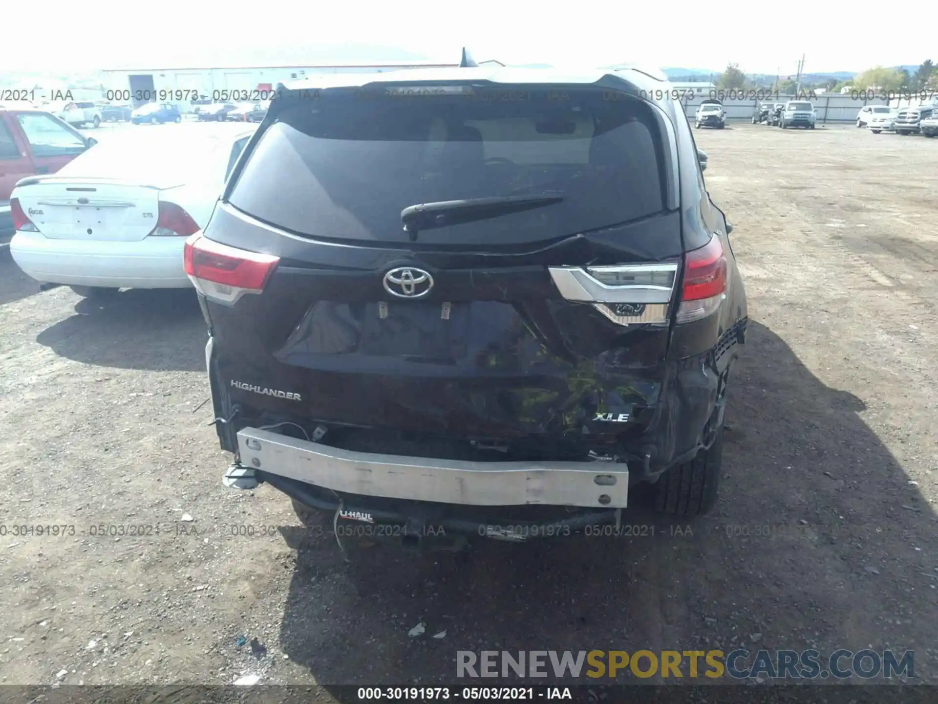 6 Photograph of a damaged car 5TDKZRFH3KS558148 TOYOTA HIGHLANDER 2019