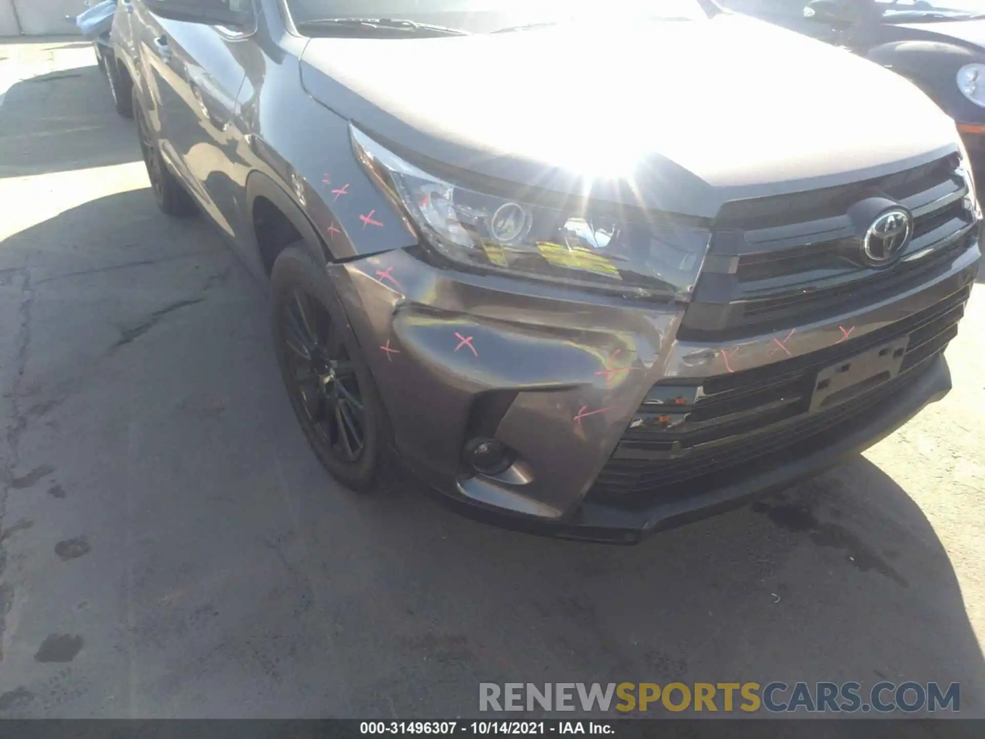 6 Photograph of a damaged car 5TDKZRFH3KS570199 TOYOTA HIGHLANDER 2019