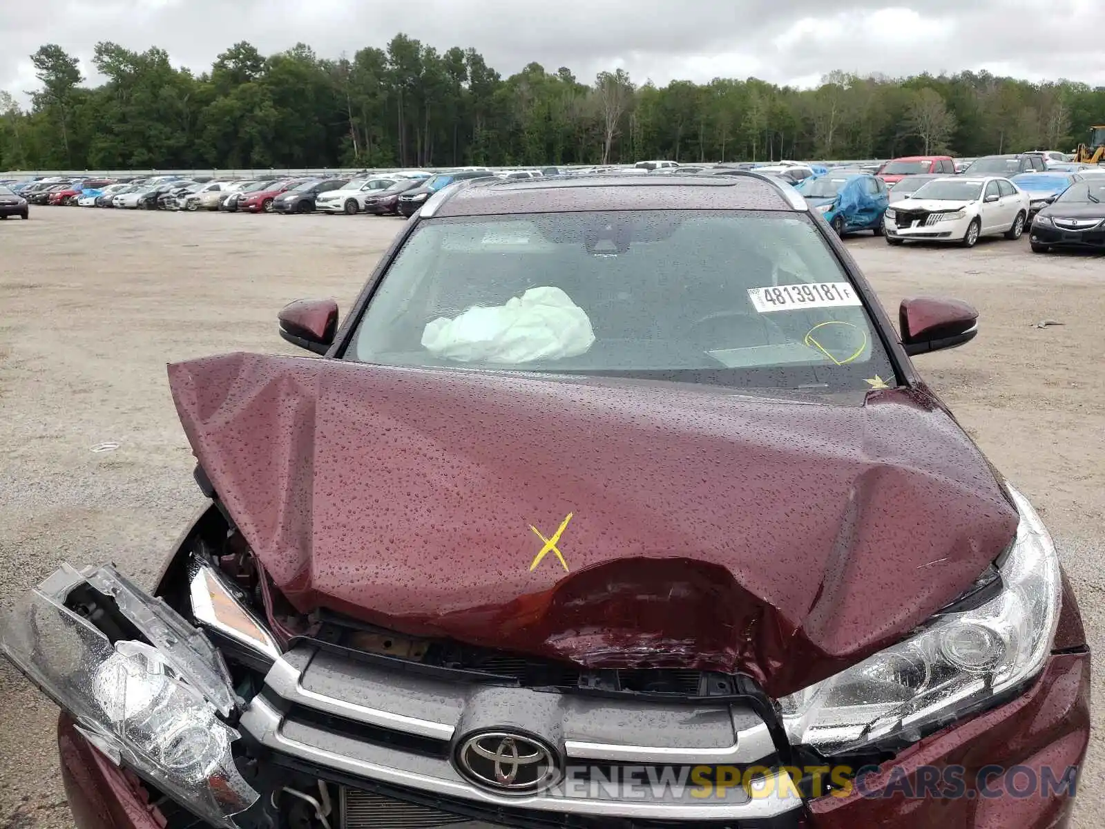 7 Photograph of a damaged car 5TDKZRFH4KS296320 TOYOTA HIGHLANDER 2019