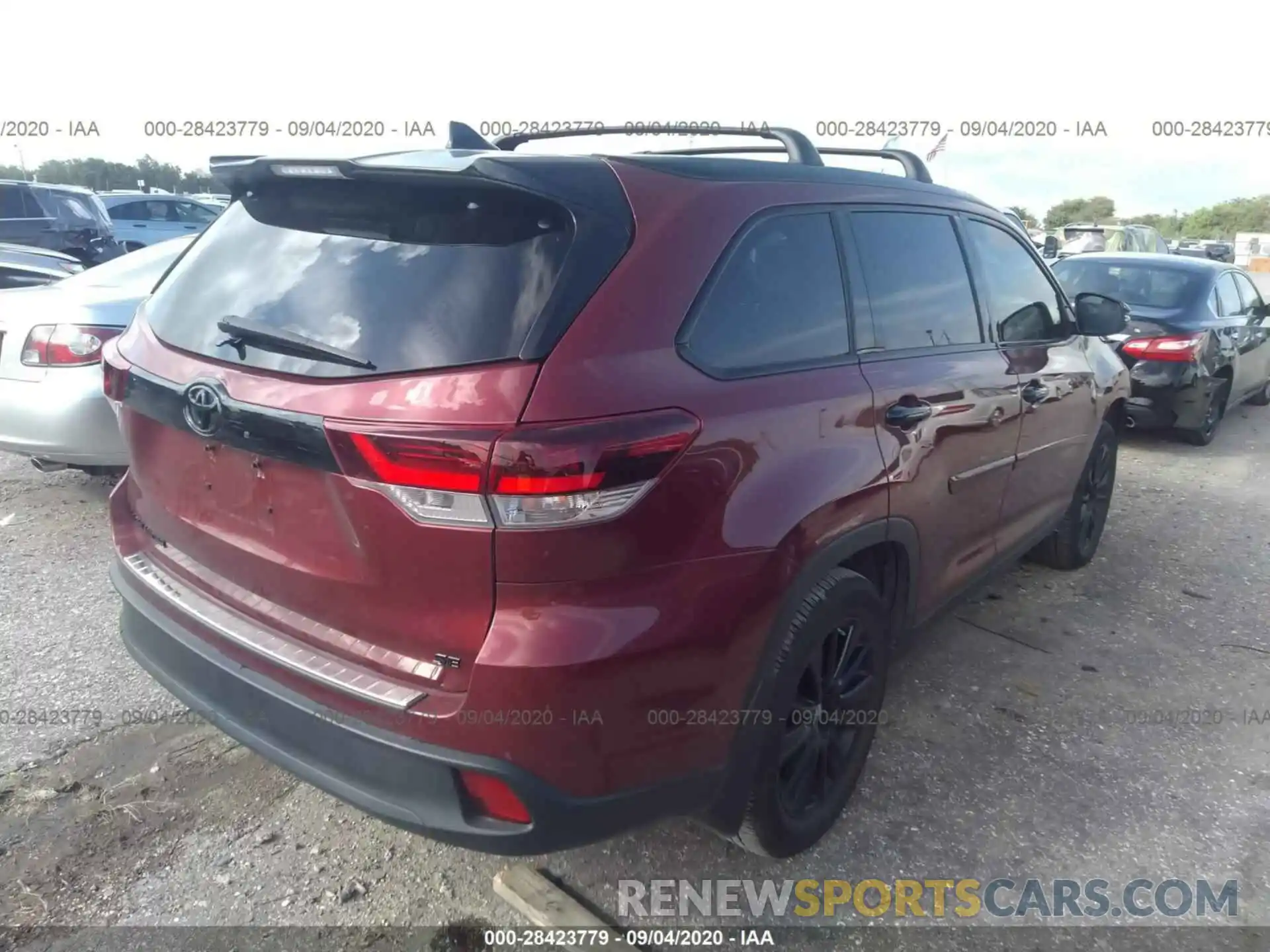 4 Фотография поврежденного автомобиля 5TDKZRFH4KS320938 TOYOTA HIGHLANDER 2019