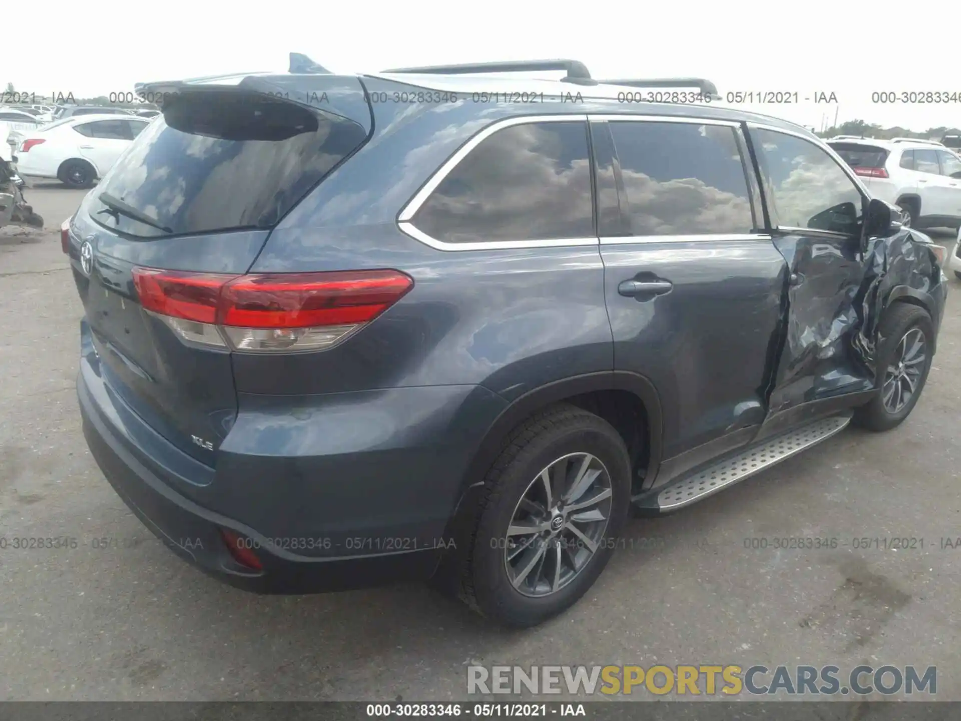 4 Фотография поврежденного автомобиля 5TDKZRFH4KS349517 TOYOTA HIGHLANDER 2019