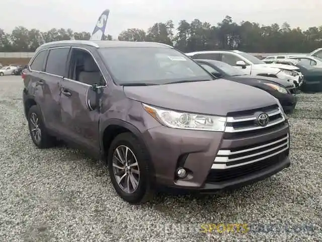 1 Photograph of a damaged car 5TDKZRFH4KS558868 TOYOTA HIGHLANDER 2019