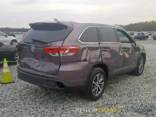 4 Photograph of a damaged car 5TDKZRFH4KS558868 TOYOTA HIGHLANDER 2019