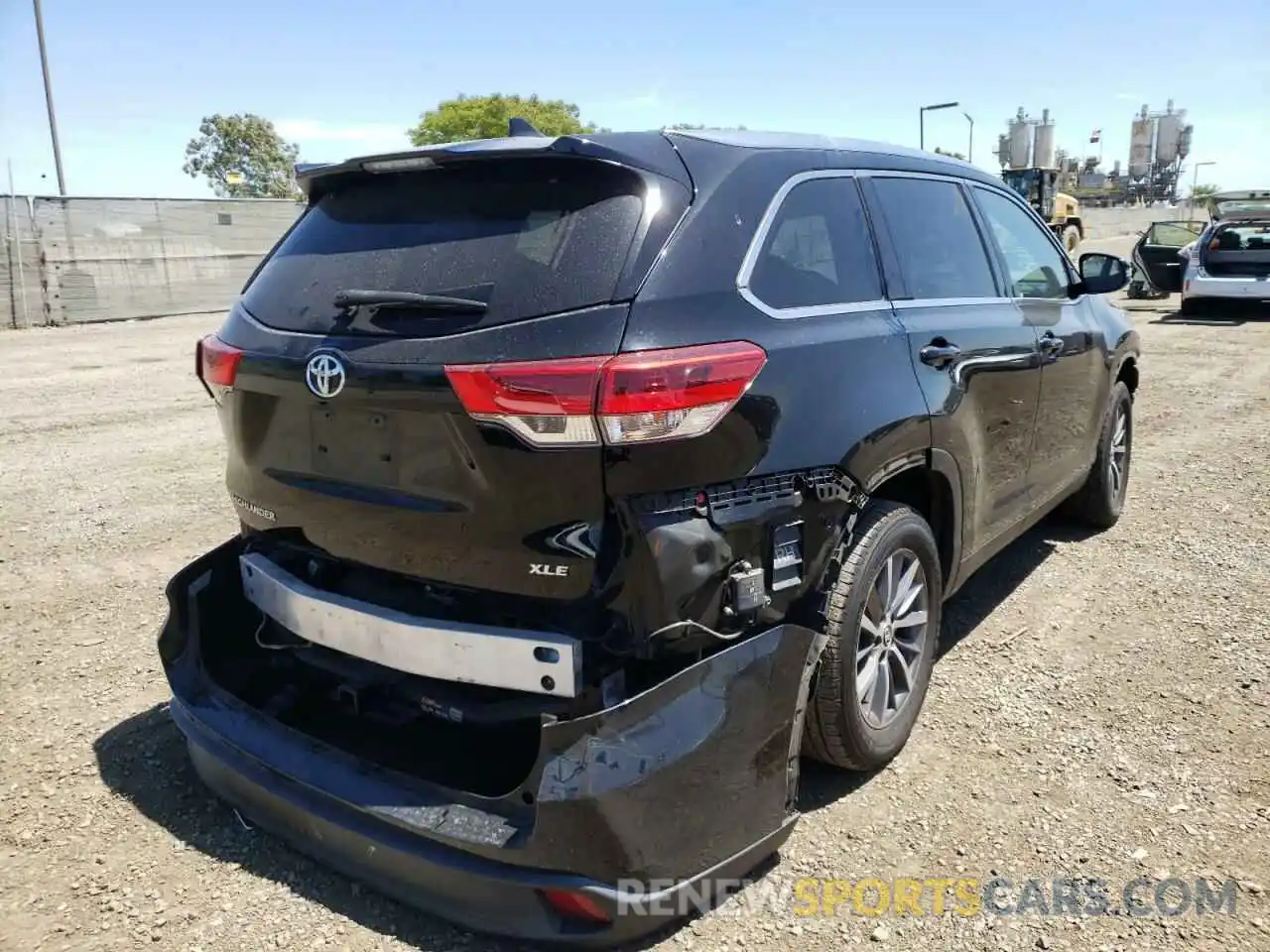 4 Фотография поврежденного автомобиля 5TDKZRFH5KS309155 TOYOTA HIGHLANDER 2019