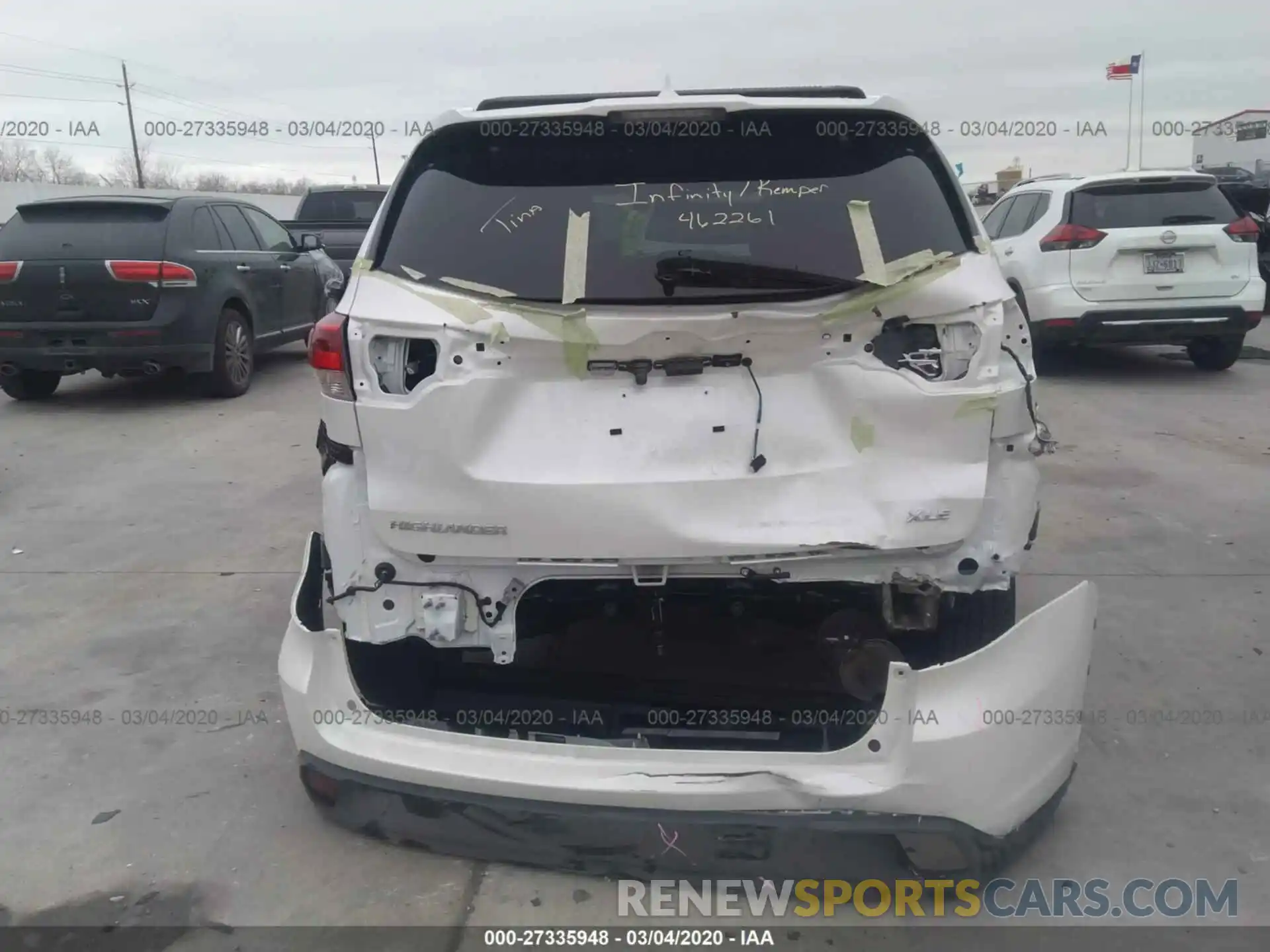 6 Photograph of a damaged car 5TDKZRFH5KS566963 TOYOTA HIGHLANDER 2019